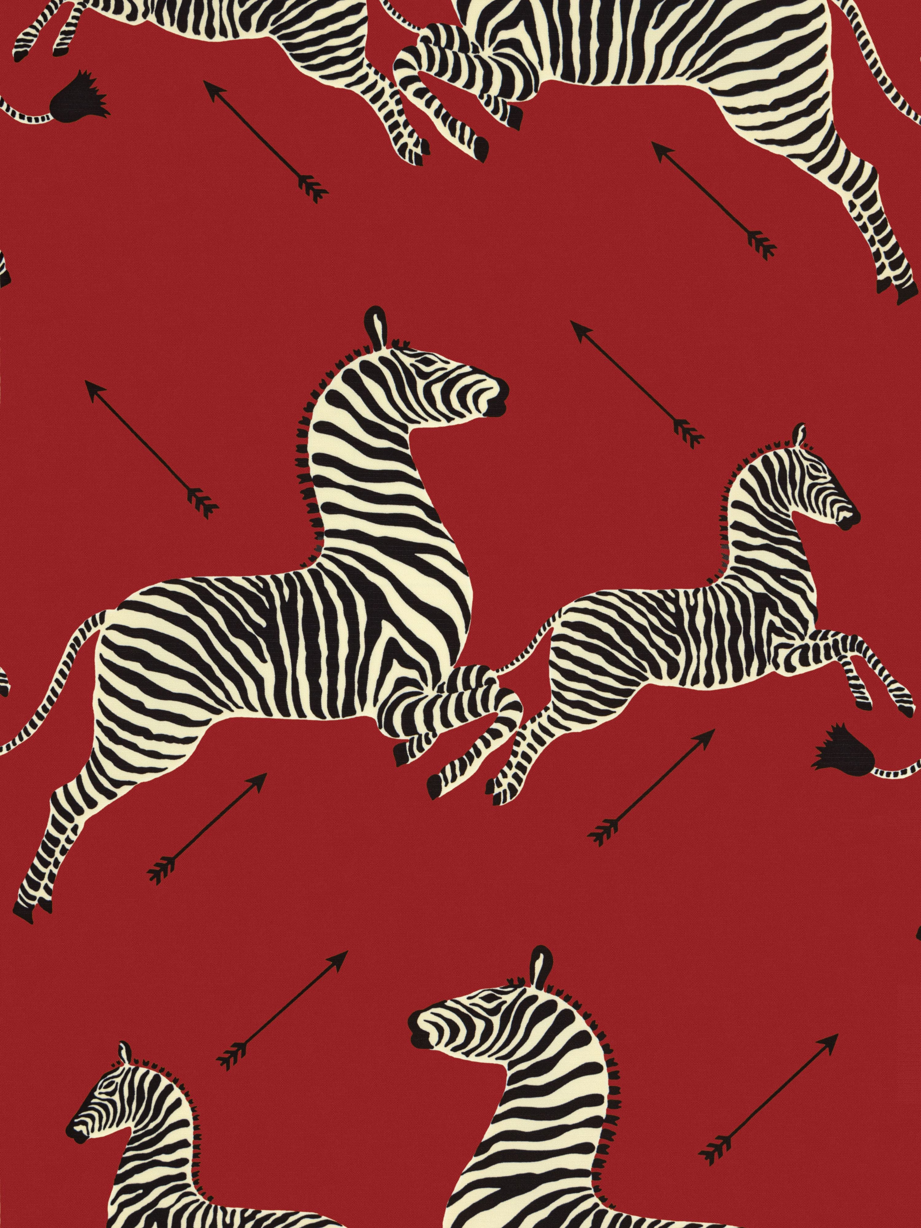 Zebras Outdoor fabric in masai red color - pattern number SC 000136378 - by Scalamandre in the Scalamandre Fabrics Book 1 collection
