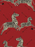 Zebras Outdoor fabric in masai red color - pattern number SC 000136378 - by Scalamandre in the Scalamandre Fabrics Book 1 collection
