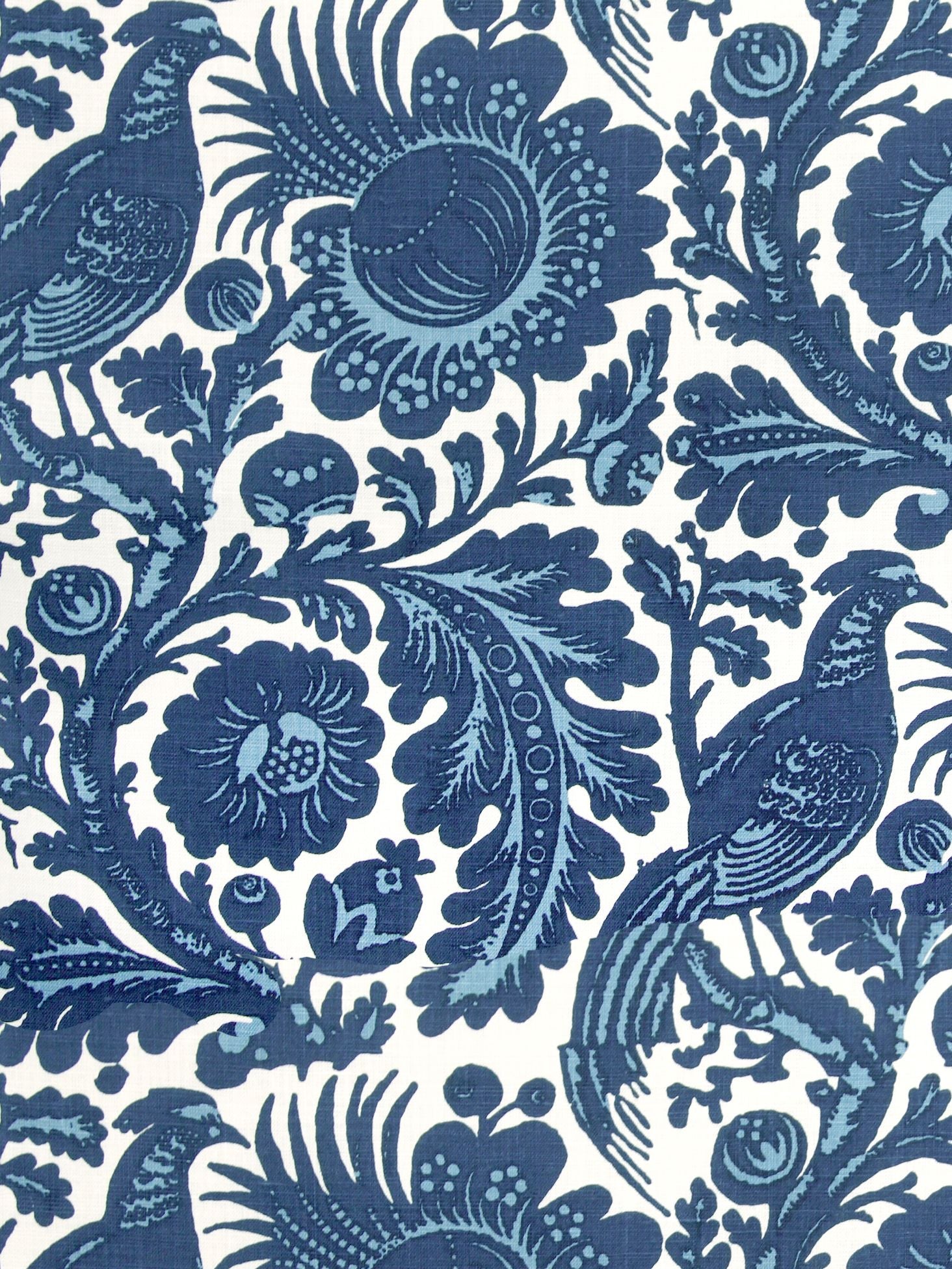 Spoleto Outdoor fabric in light and dark blue on white color - pattern number SC 000136389 - by Scalamandre in the Scalamandre Fabrics Book 1 collection