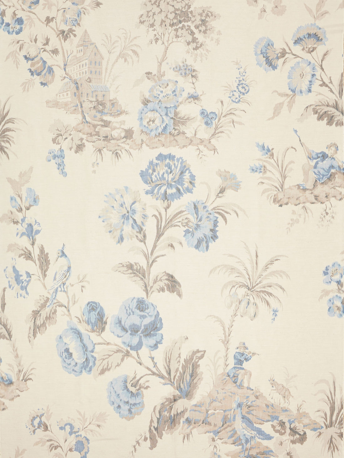Somerset Silk Warp Print fabric in porcelain color - pattern number SC 000216585 - by Scalamandre in the Scalamandre Fabrics Book 1 collection