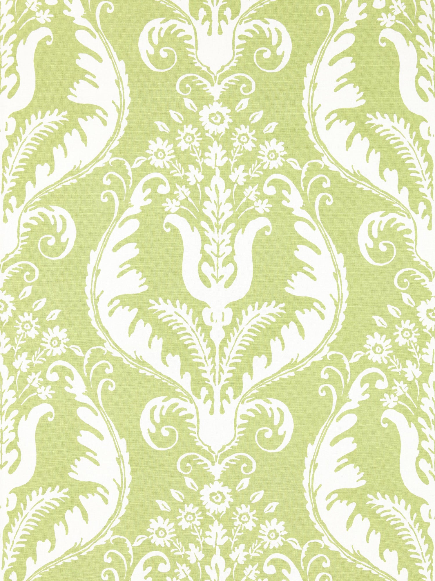 Primavera Linen Print fabric in celery color - pattern number SC 000216597 - by Scalamandre in the Scalamandre Fabrics Book 1 collection