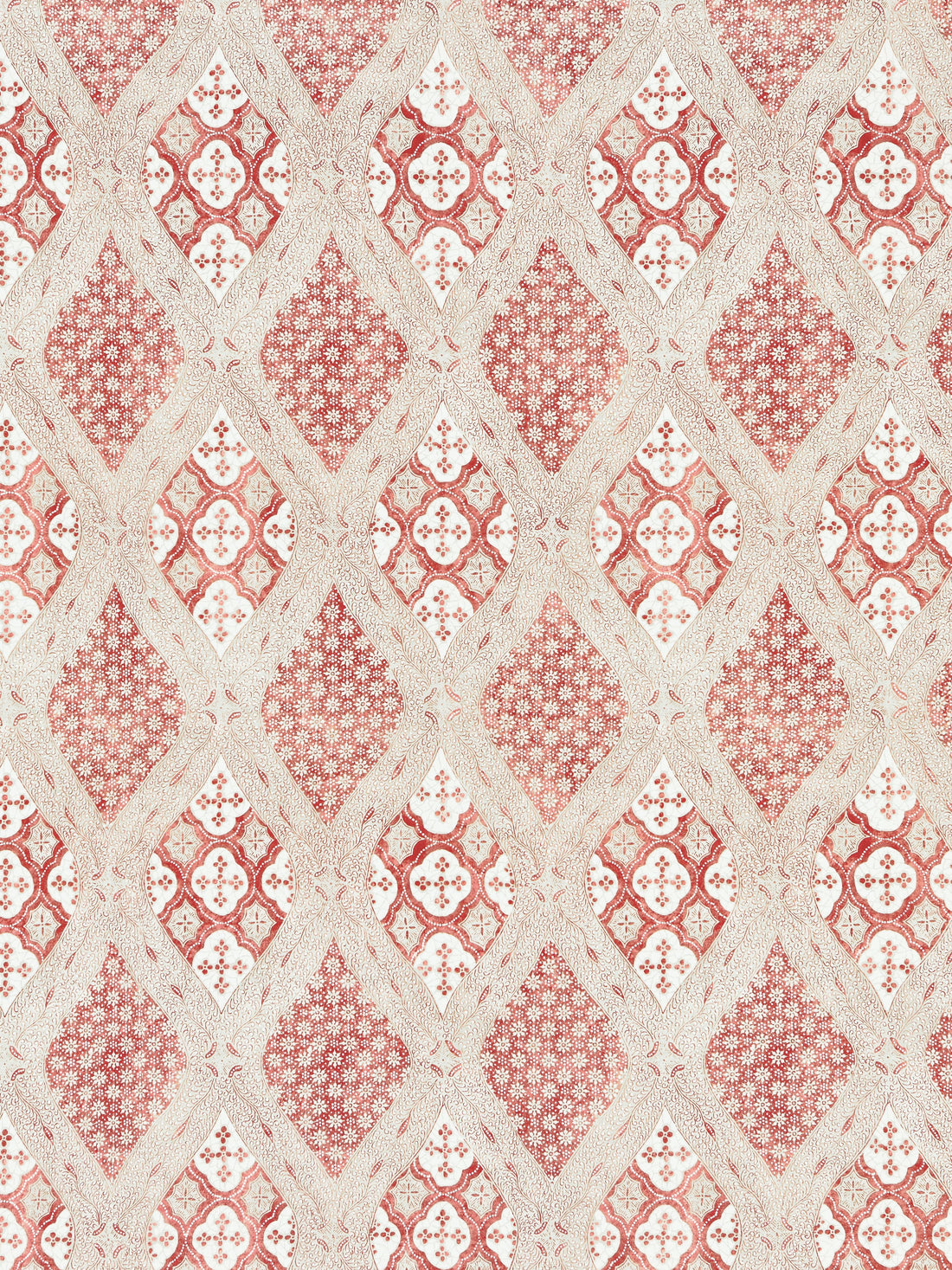 Farrah Print fabric in coral spice color - pattern number SC 000216626 - by Scalamandre in the Scalamandre Fabrics Book 1 collection