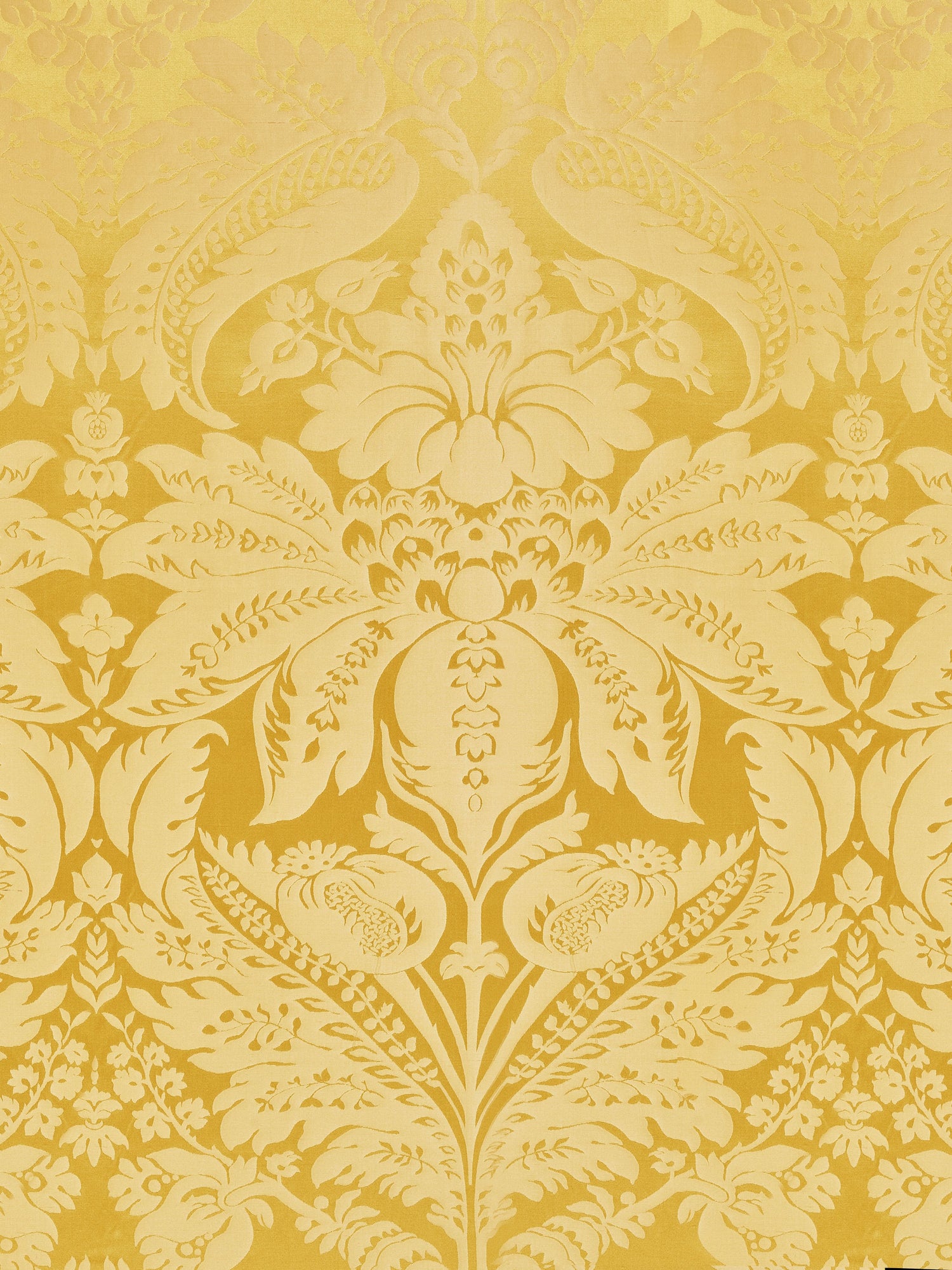 Newport Damask fabric in vermeil color - pattern number SC 000220100M - by Scalamandre in the Scalamandre Fabrics Book 1 collection