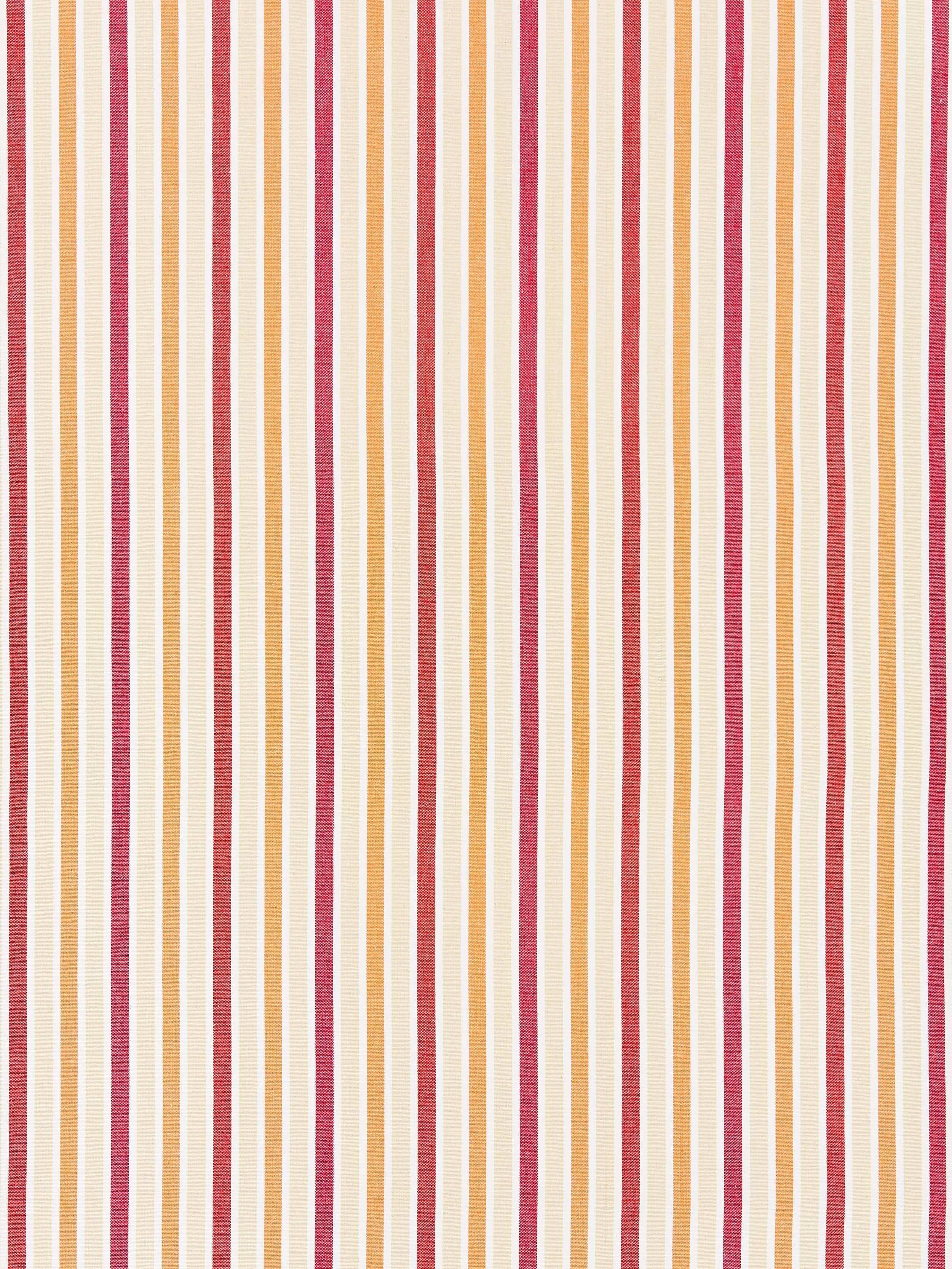 Leeds Cotton Stripe fabric in coral color - pattern number SC 000227114 - by Scalamandre in the Scalamandre Fabrics Book 1 collection