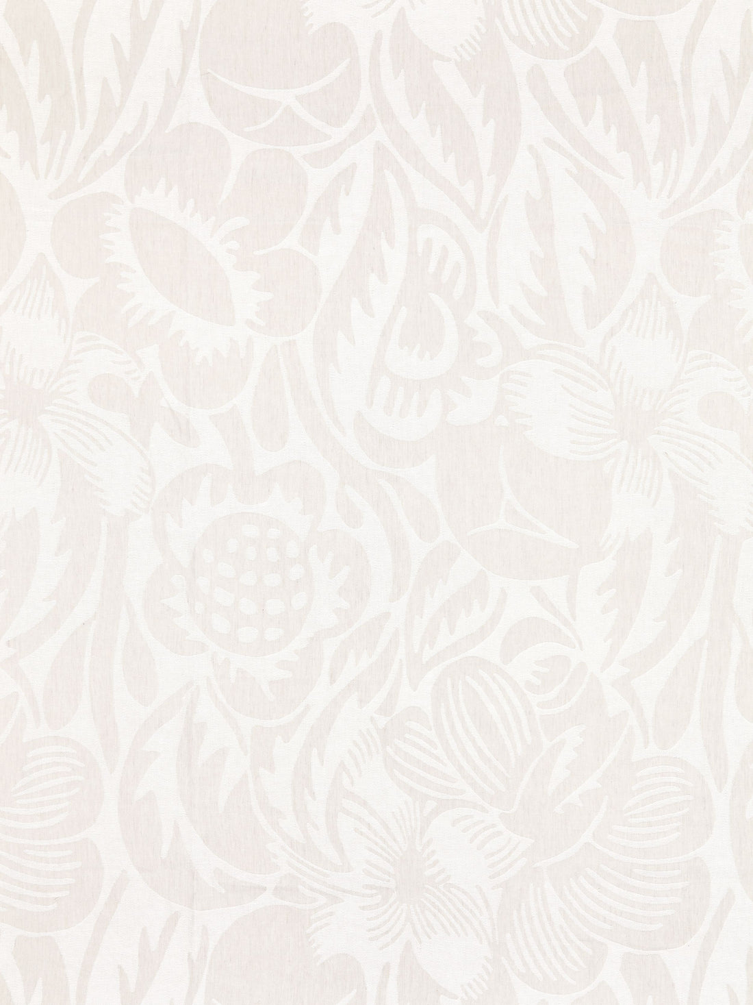 Deco Flower fabric in pearl grey color - pattern number SC 000227131 - by Scalamandre in the Scalamandre Fabrics Book 1 collection