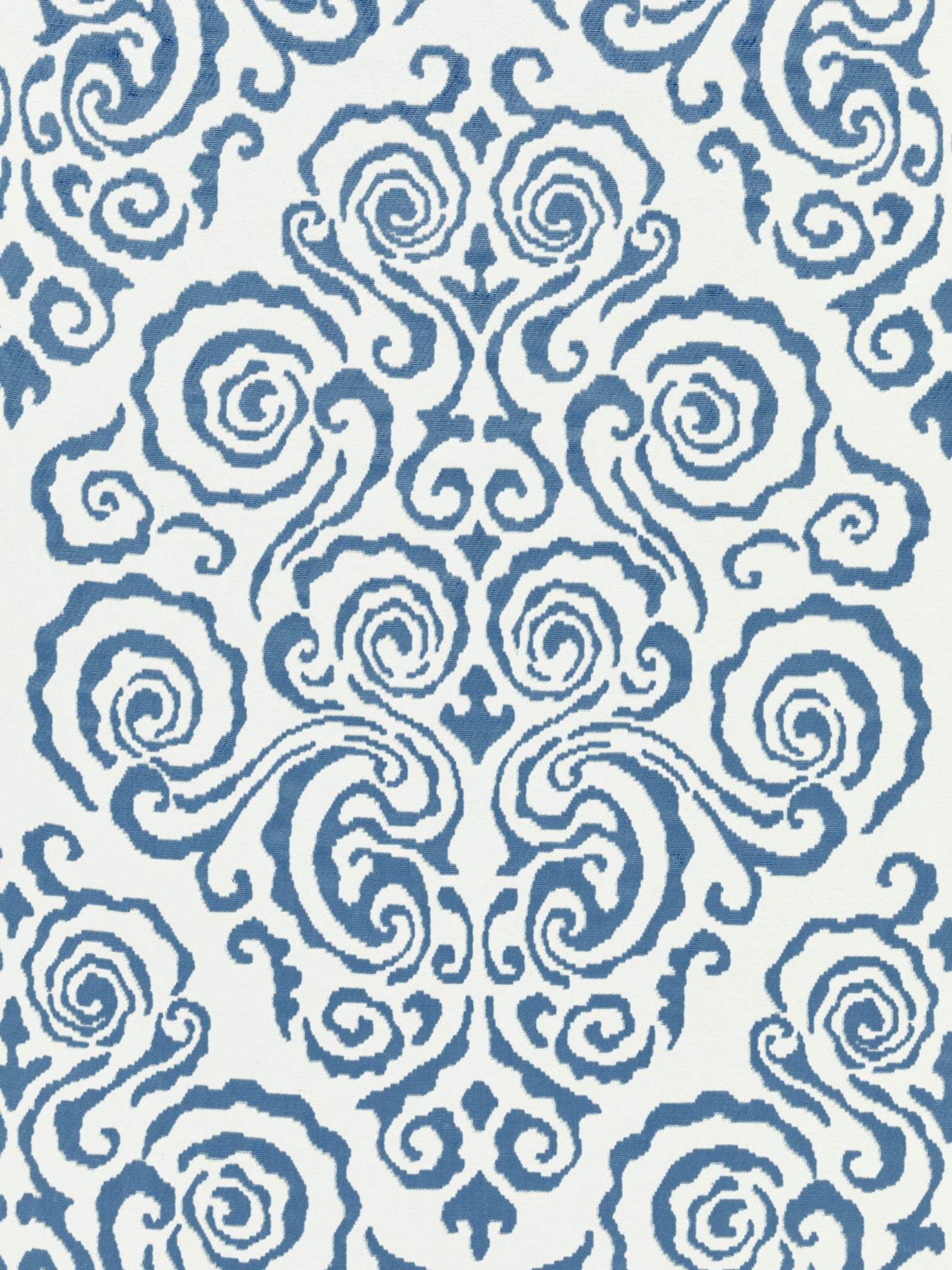 Cirrus Velvet Damask fabric in morning glory color - pattern number SC 000227219 - by Scalamandre in the Scalamandre Fabrics Book 1 collection