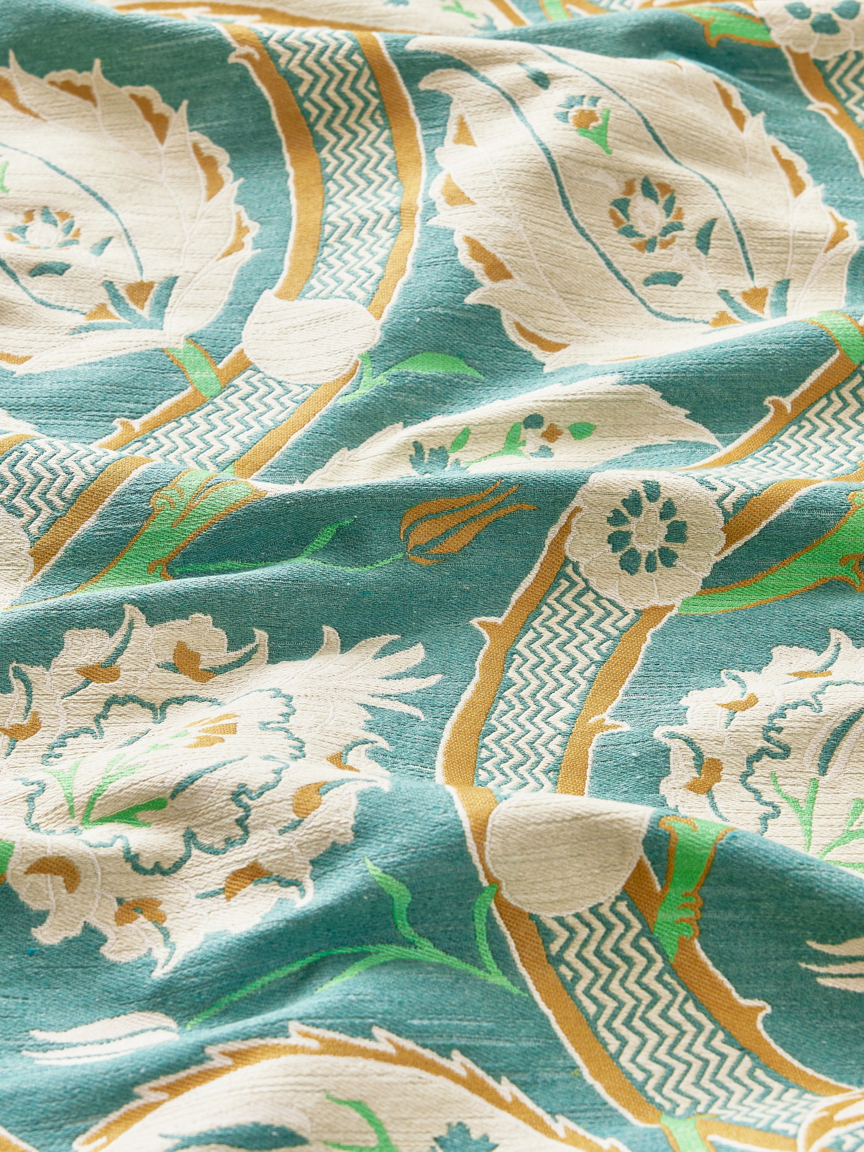 Kemha Woven fabric in verdigris color - pattern number SC 000227326 - by Scalamandre in the Scalamandre Fabrics Book 1 collection