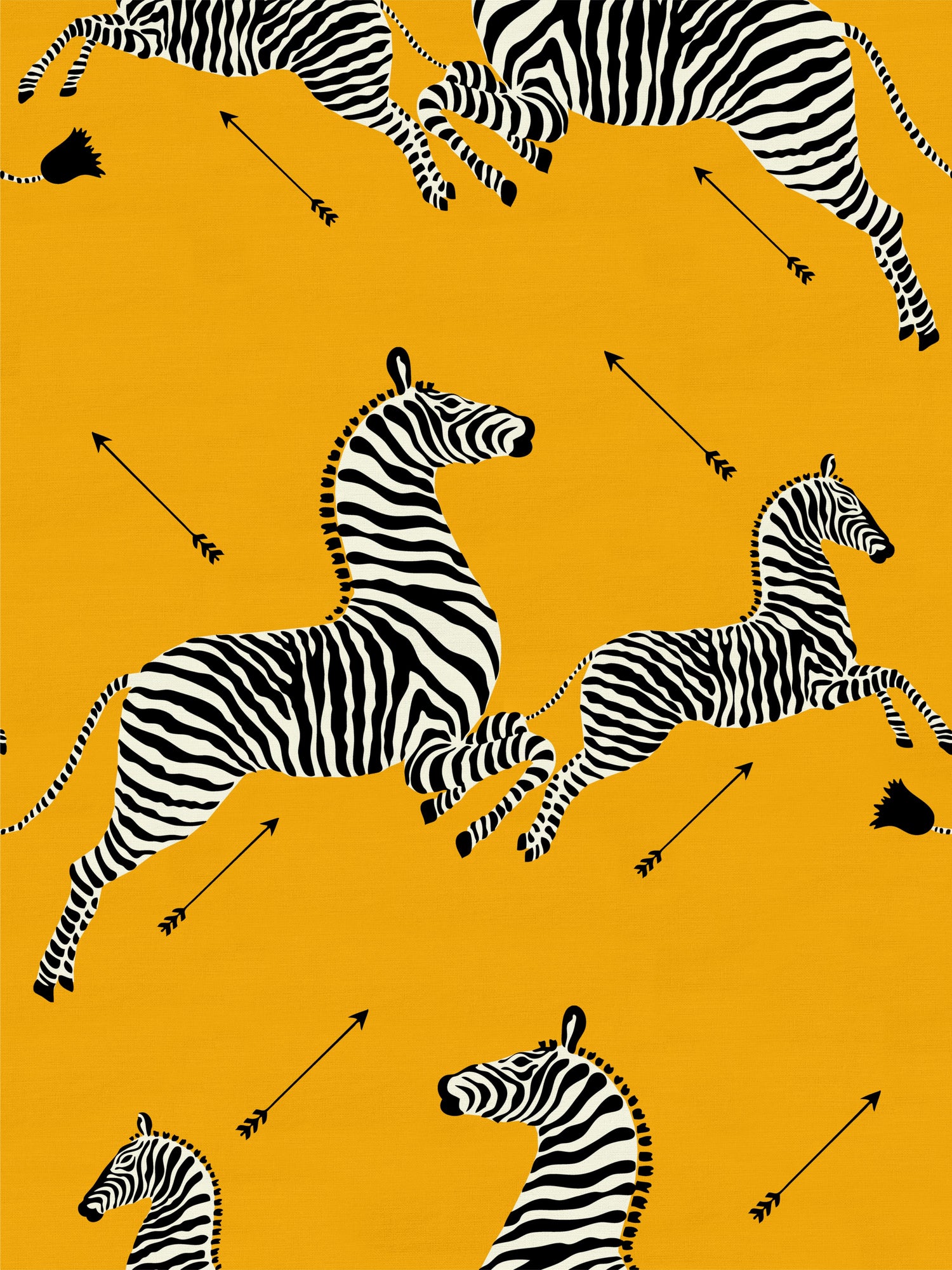 Zebras Outdoor fabric in yellow color - pattern number SC 000236378 - by Scalamandre in the Scalamandre Fabrics Book 1 collection