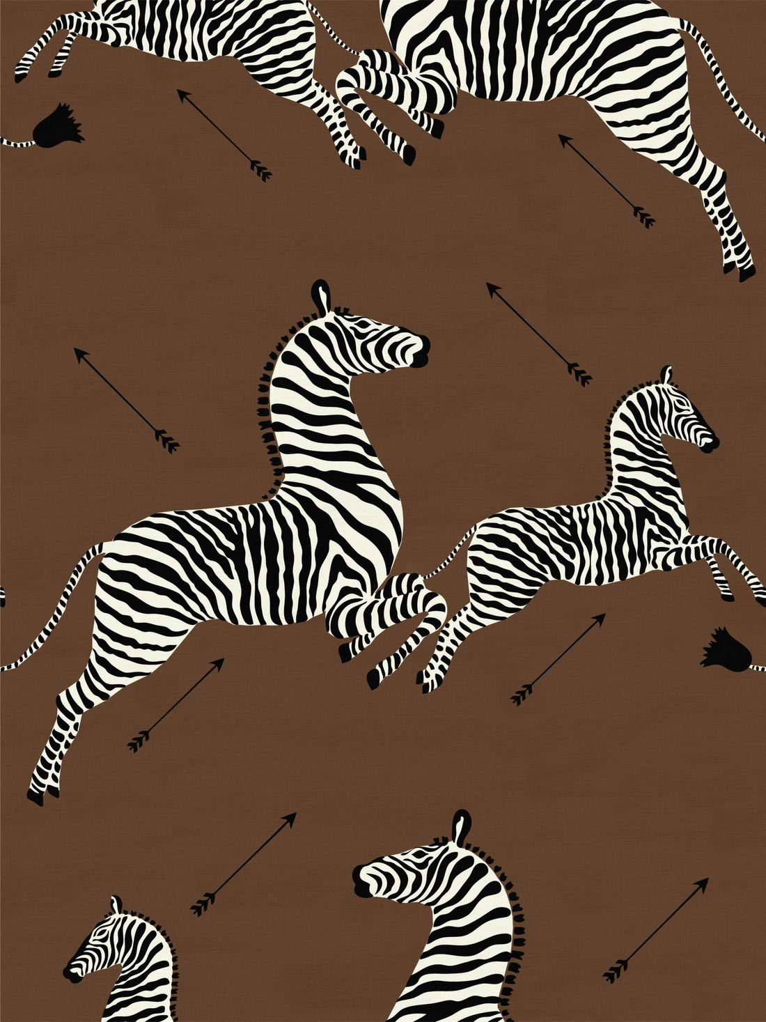 Zebras Fabric fabric in safari brown color - pattern number SC 000316496M - by Scalamandre in the Scalamandre Fabrics Book 1 collection