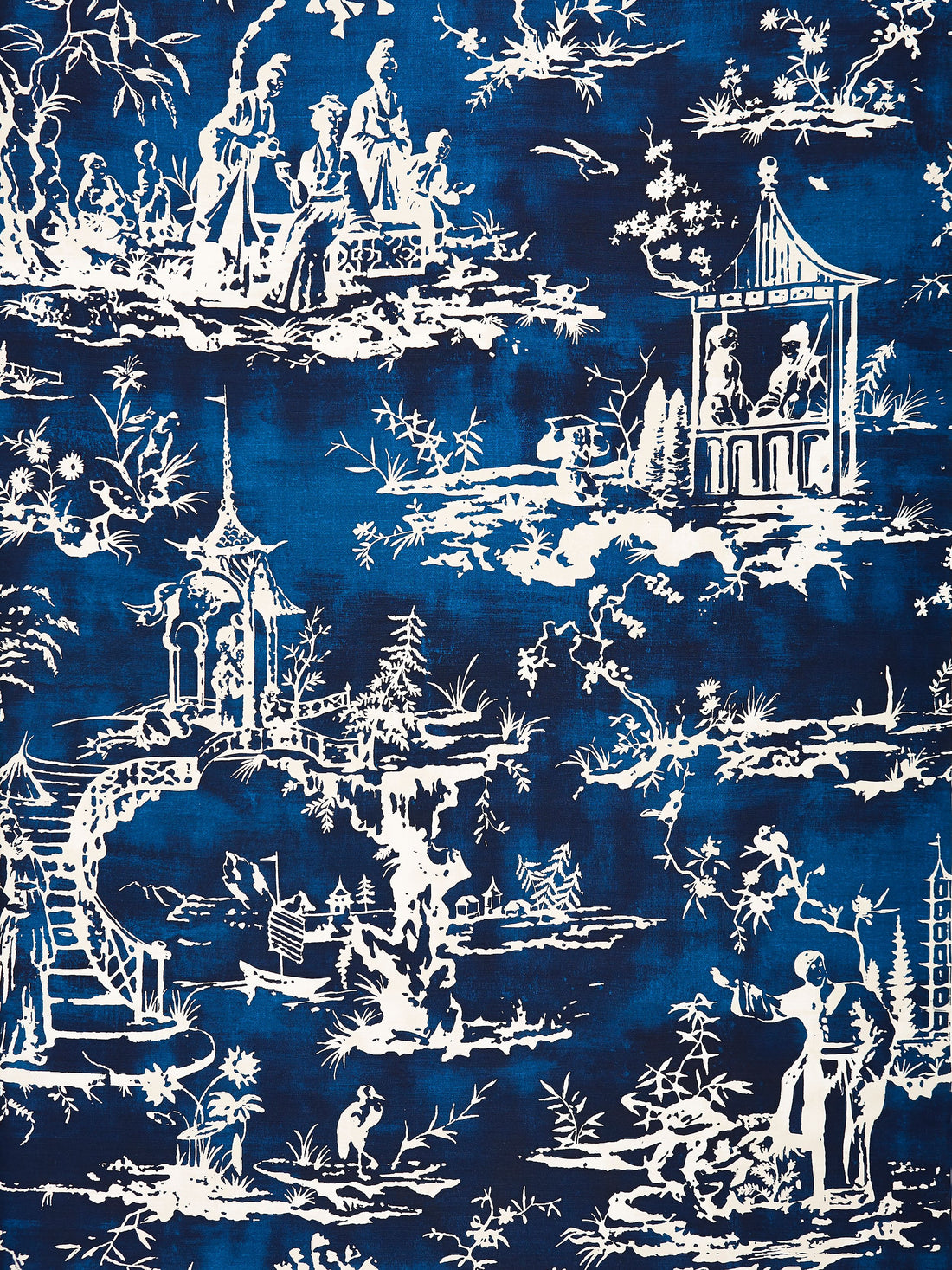 Summer Palace fabric in indigo color - pattern number SC 000316561 - by Scalamandre in the Scalamandre Fabrics Book 1 collection