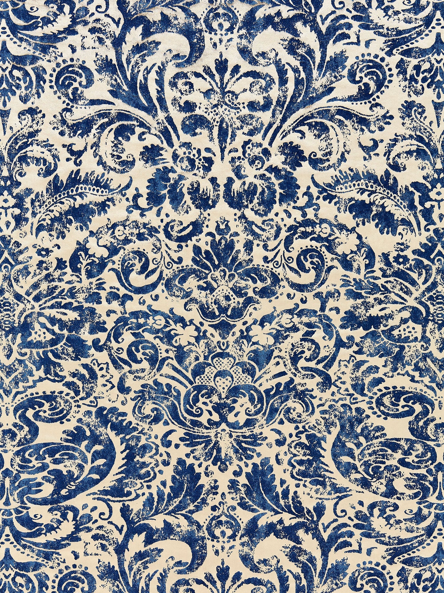 Palladio Velvet Damask fabric in lapis color - pattern number SC 000316592 - by Scalamandre in the Scalamandre Fabrics Book 1 collection