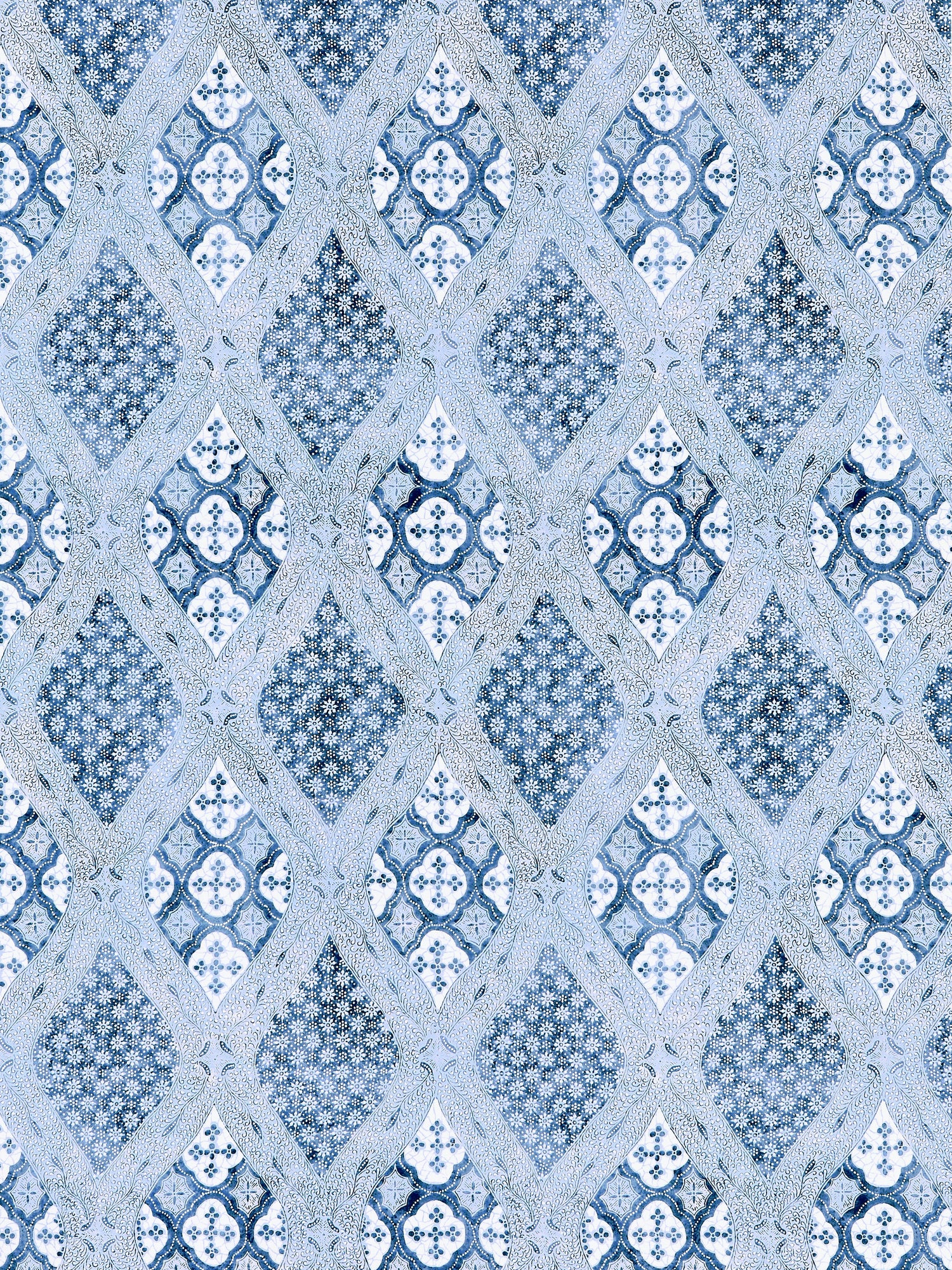 Farrah Print fabric in lakeside color - pattern number SC 000316626 - by Scalamandre in the Scalamandre Fabrics Book 1 collection