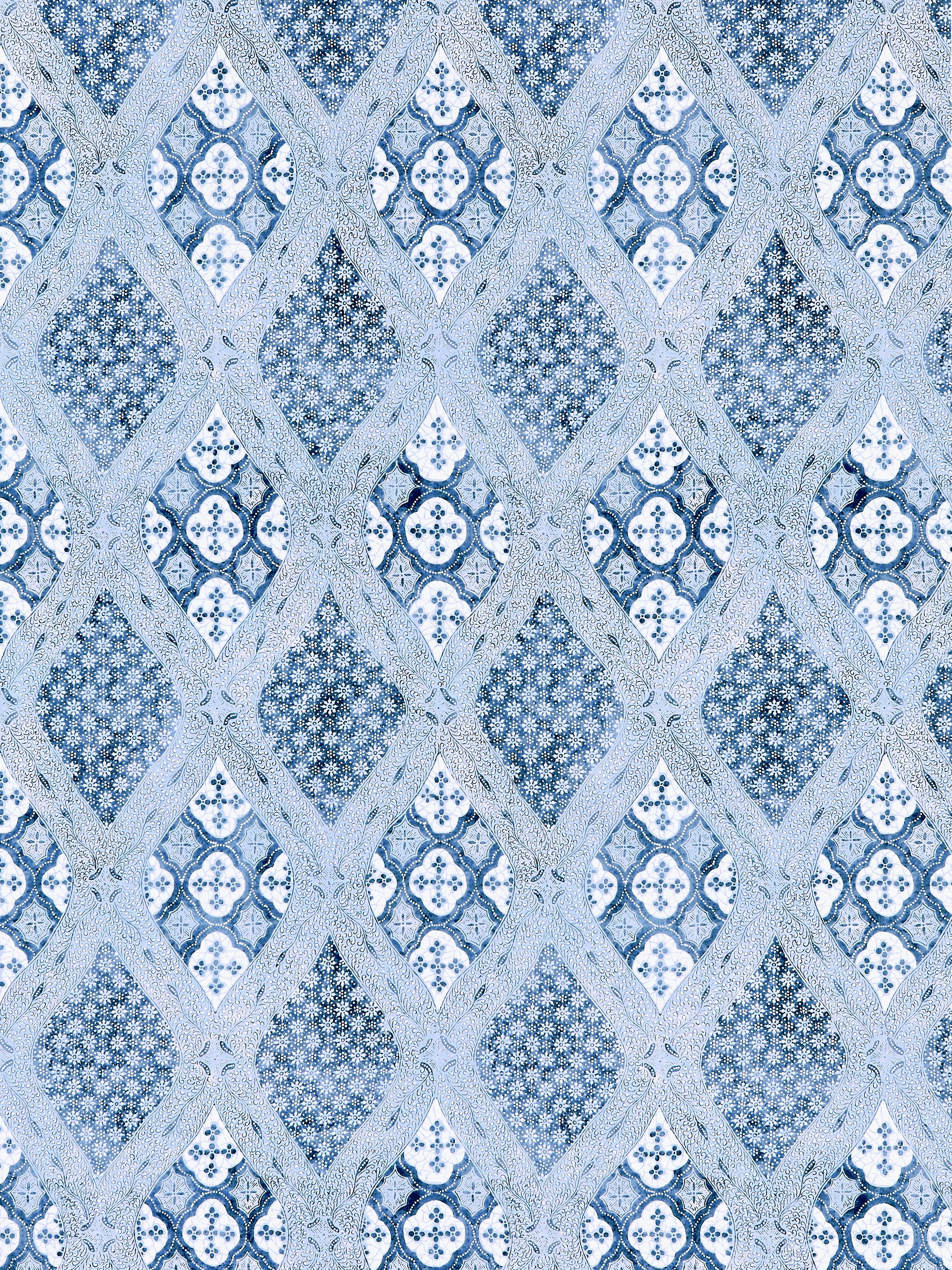 Farrah Print fabric in lakeside color - pattern number SC 000316626 - by Scalamandre in the Scalamandre Fabrics Book 1 collection