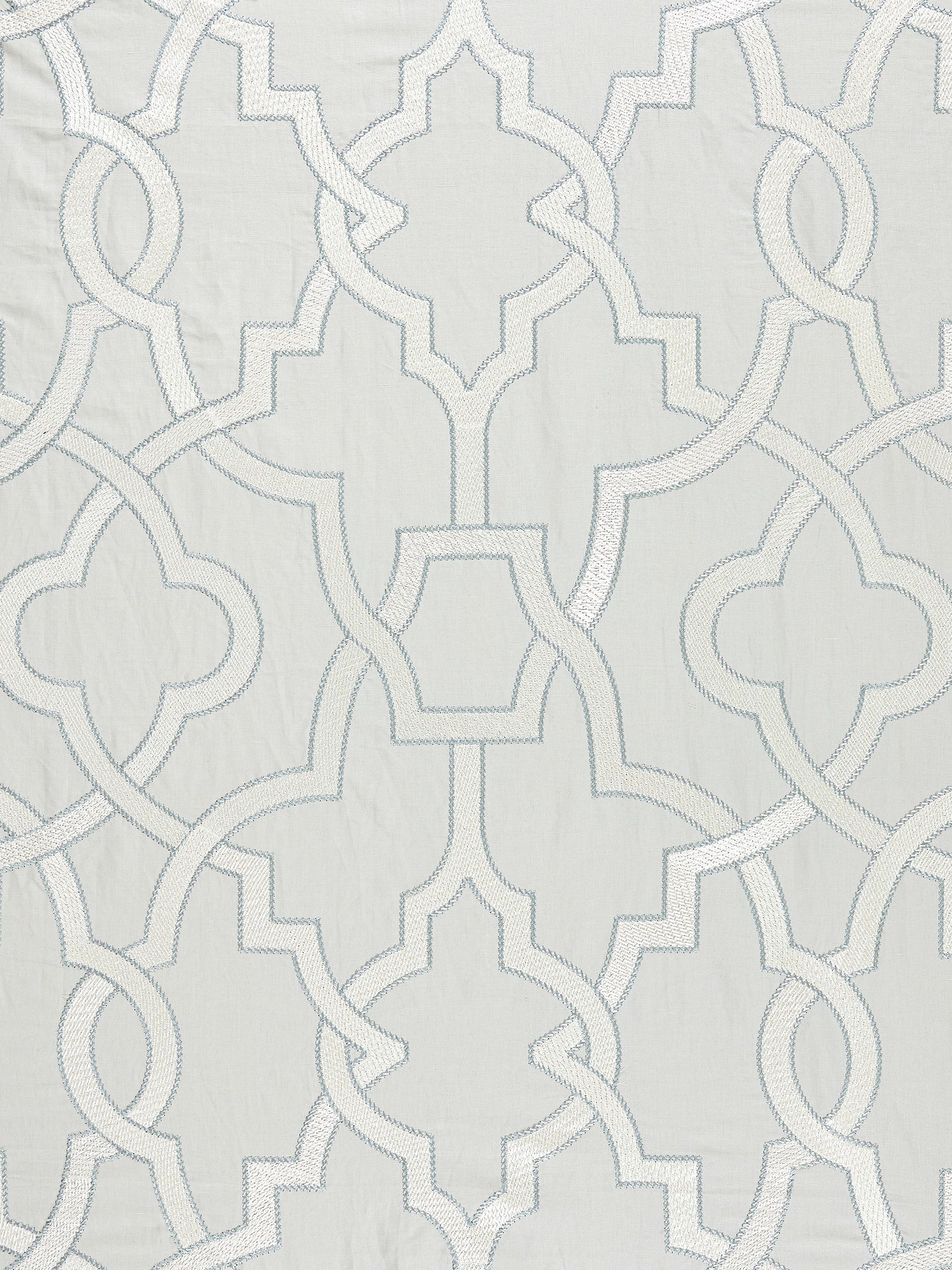 Damascus Embroidery fabric in pearl grey color - pattern number SC 000327073 - by Scalamandre in the Scalamandre Fabrics Book 1 collection