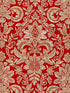 Elizabeth Damask Embroidery fabric in carnelian color - pattern number SC 000327086 - by Scalamandre in the Scalamandre Fabrics Book 1 collection