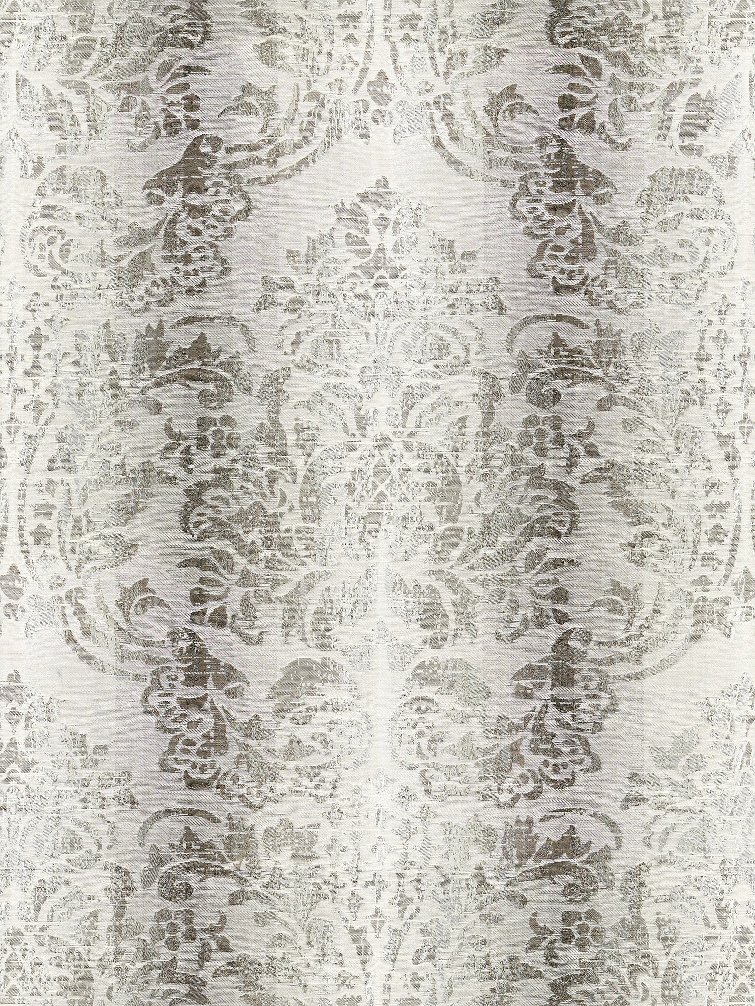 Sorrento Linen Damask fabric in zinc color - pattern number SC 000327093 - by Scalamandre in the Scalamandre Fabrics Book 1 collection