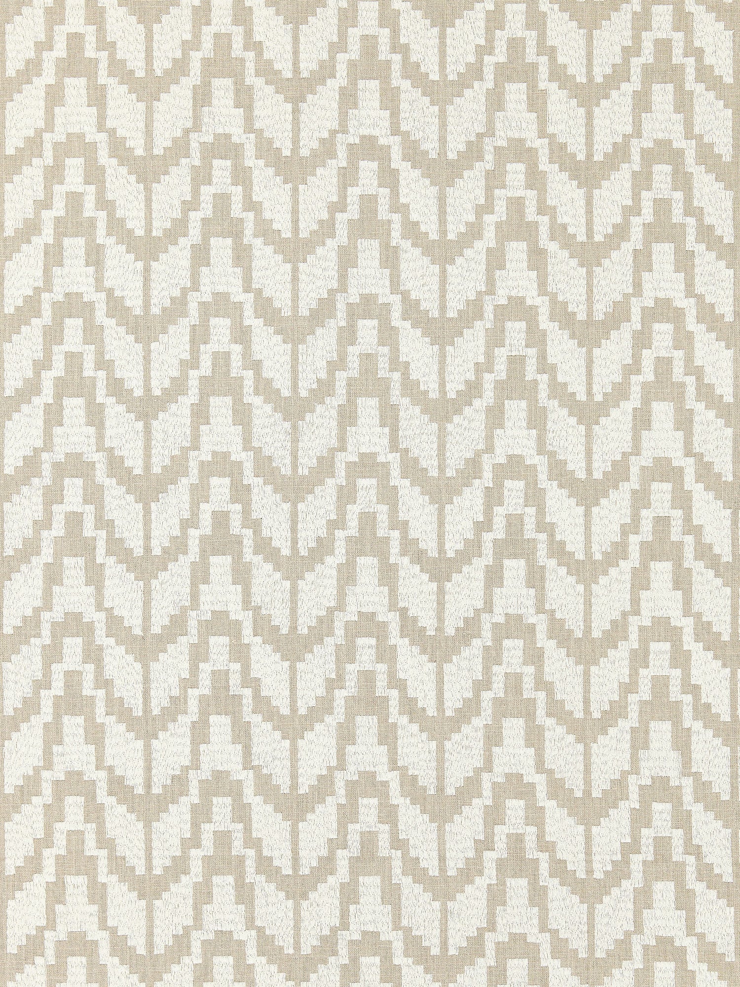 Chevron Embroidery fabric in flax color - pattern number SC 000327103 - by Scalamandre in the Scalamandre Fabrics Book 1 collection