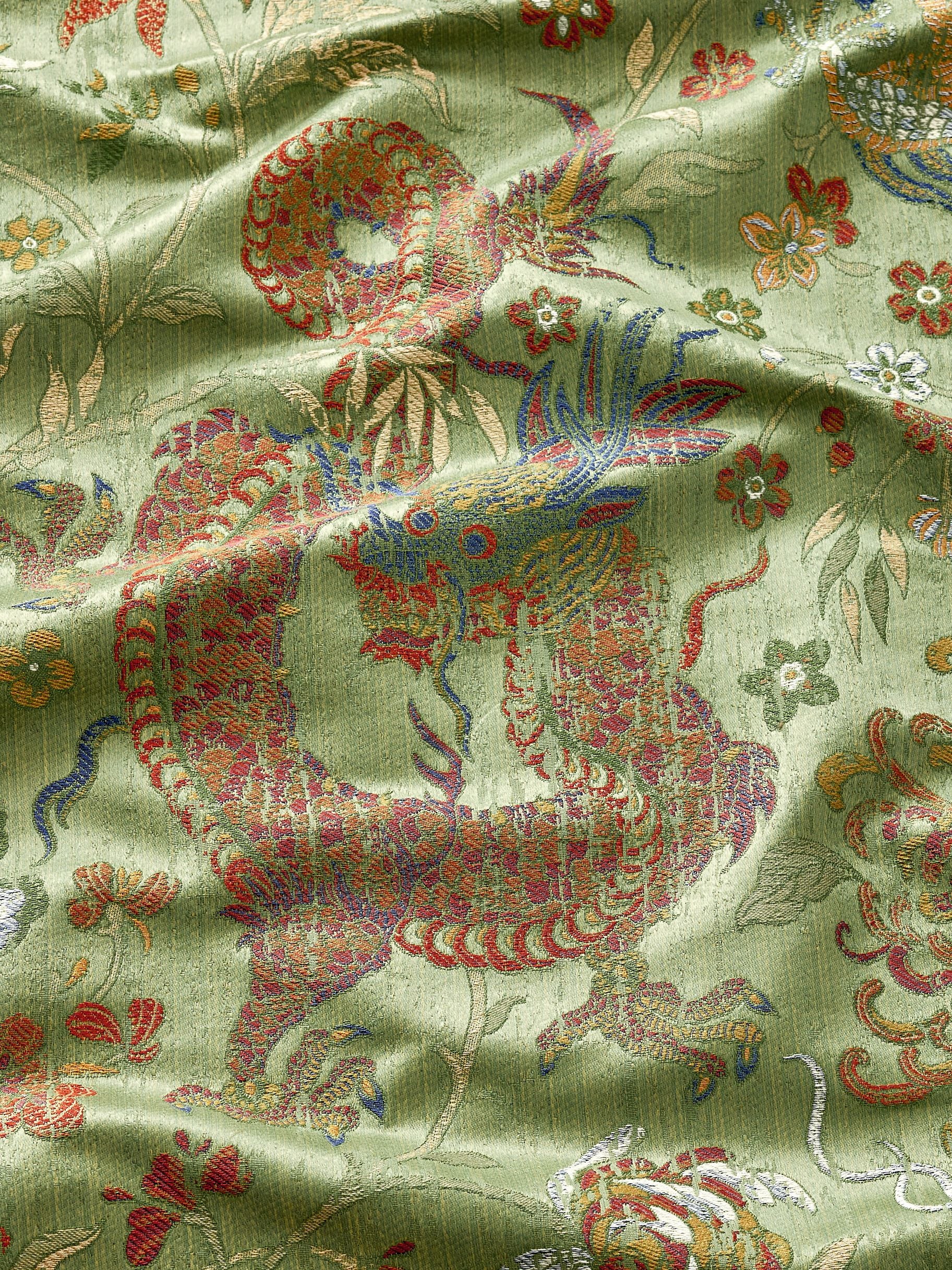 Dragon Tableau fabric in spring multi color - pattern number SC 000327327 - by Scalamandre in the Scalamandre Fabrics Book 1 collection