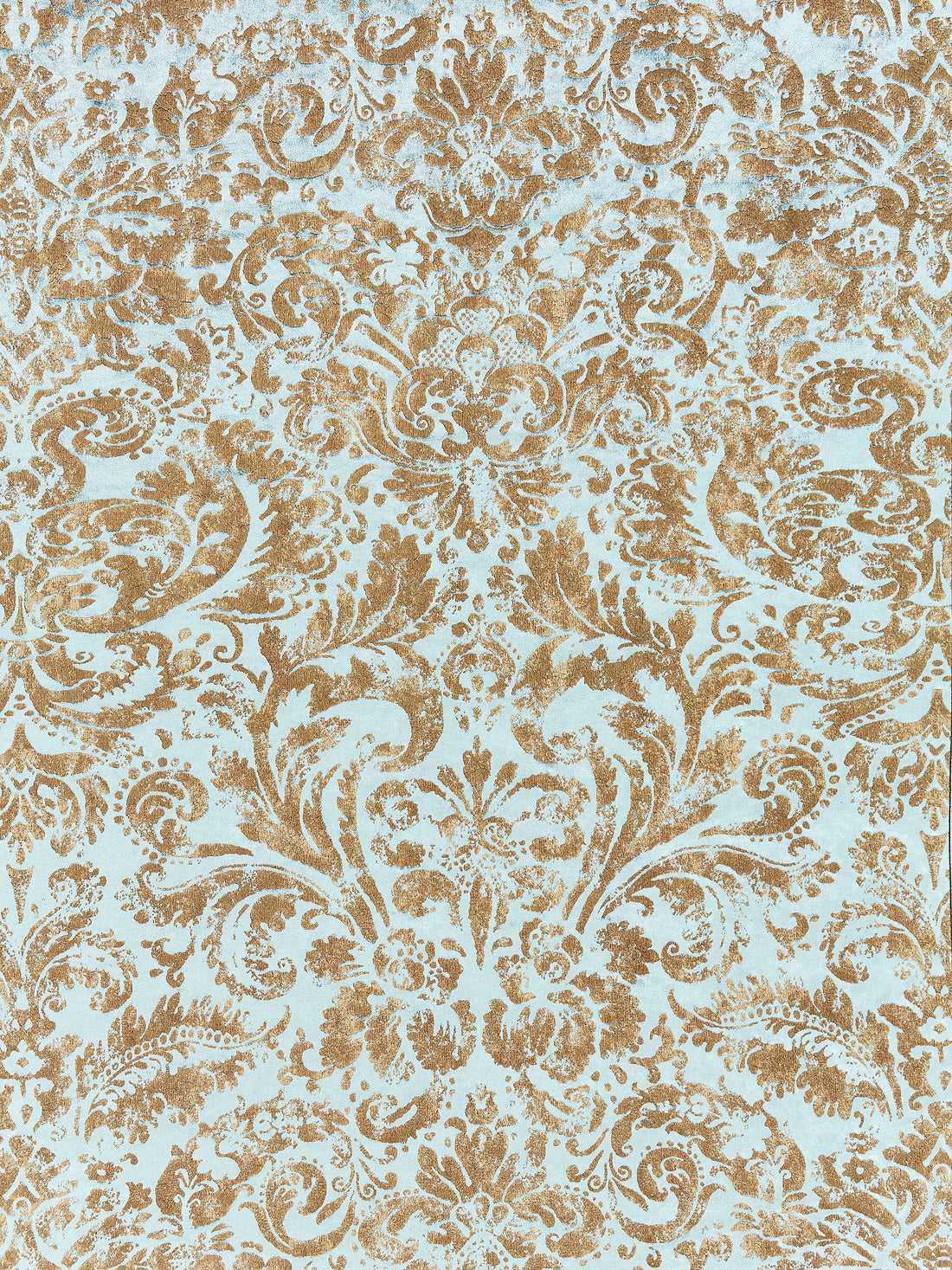 Palladio Velvet Damask fabric in verdigris color - pattern number SC 000416592 - by Scalamandre in the Scalamandre Fabrics Book 1 collection