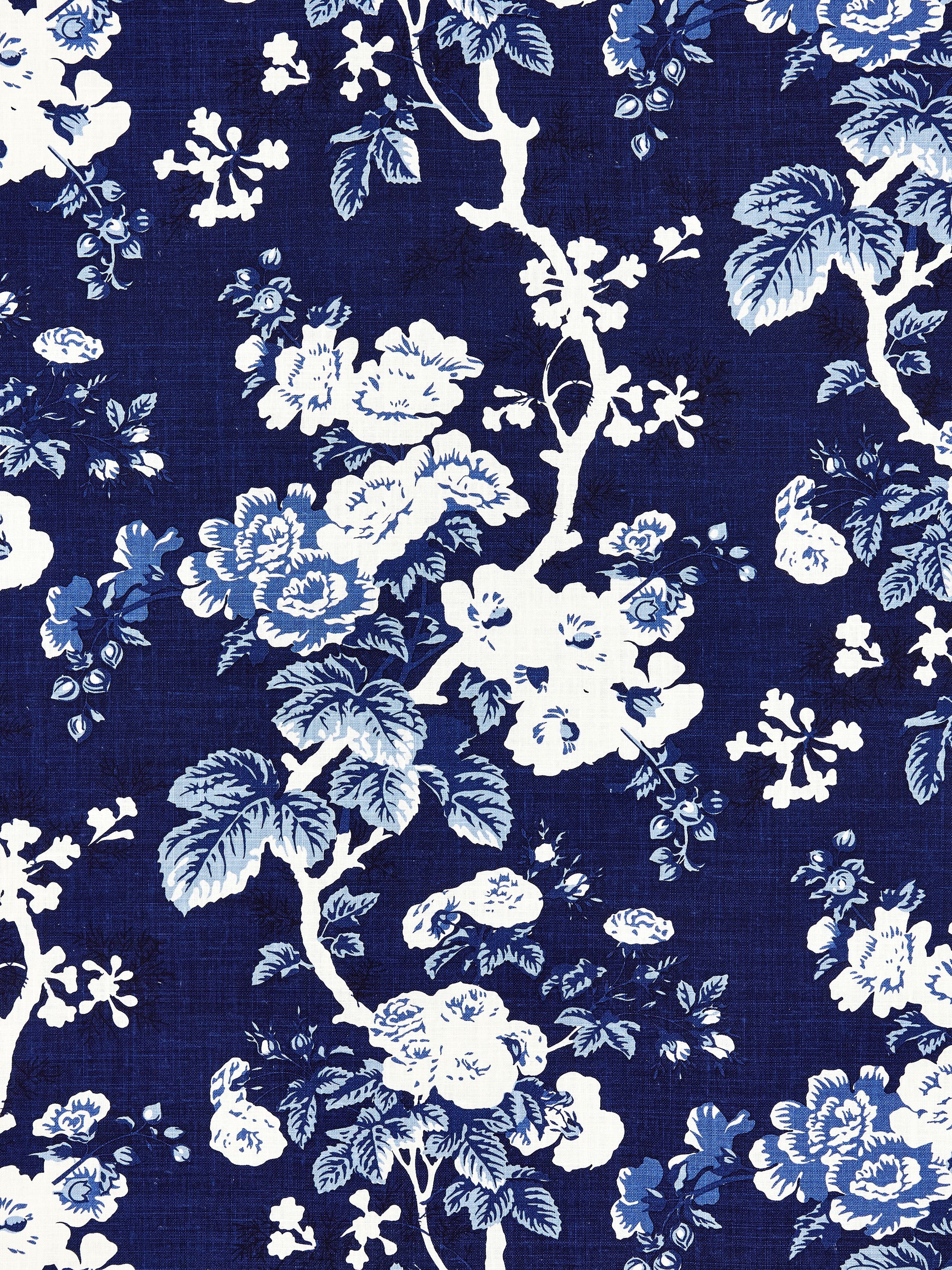 Ascot Linen Print fabric in indigo color - pattern number SC 000416602 - by Scalamandre in the Scalamandre Fabrics Book 1 collection