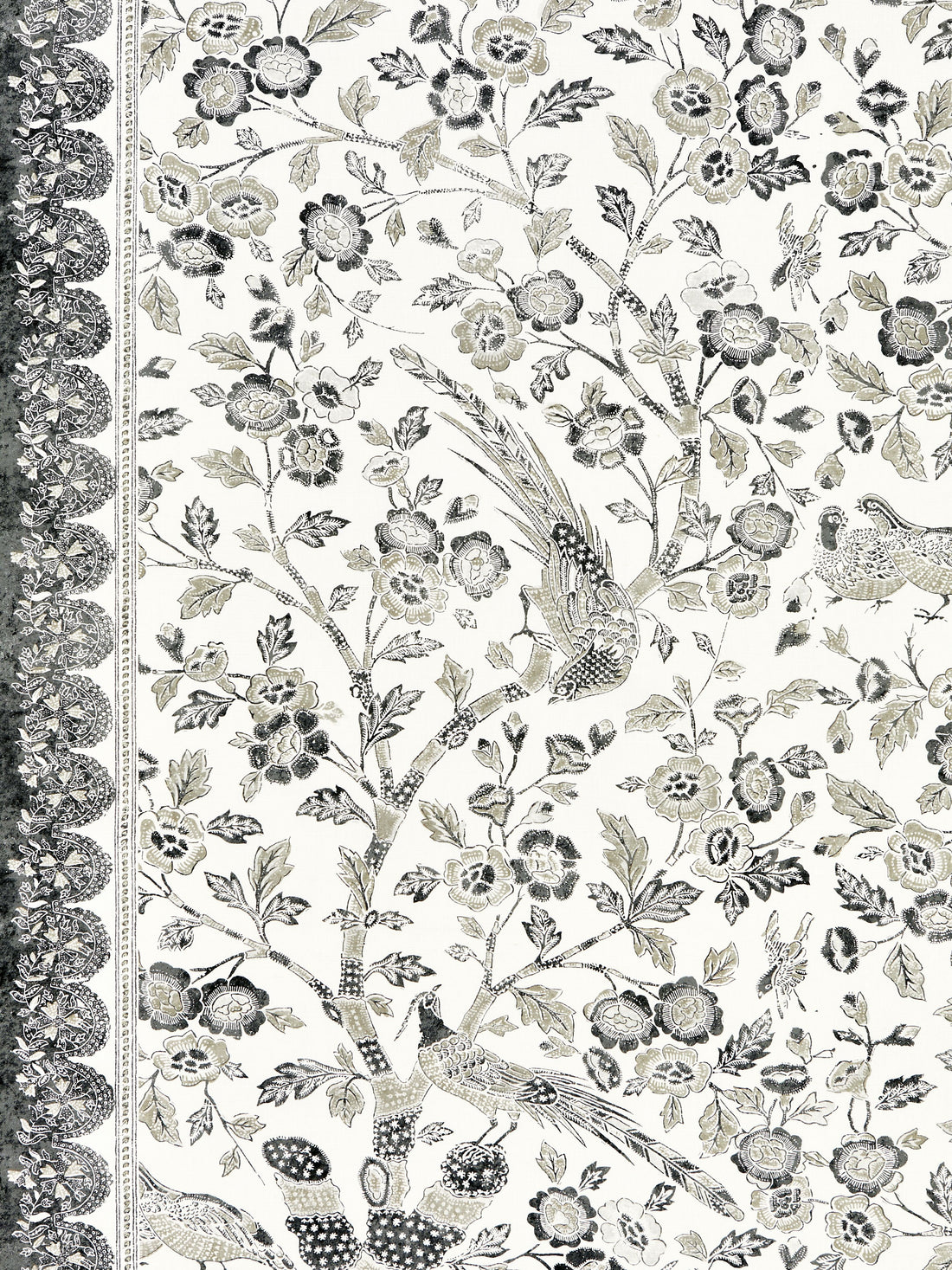 Anissa Print fabric in truffle color - pattern number SC000416625 - by Scalamandre in the Scalamandre Fabrics Book 2 collection