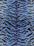 Tigre fabric in blues and black color - pattern number SC000426167MMA - by Scalamandre in the Scalamandre Fabrics Book 2 collection