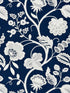 Kensington Embroidery fabric in navy color - pattern number SC000527151 - by Scalamandre in the Scalamandre Fabrics Book 2 collection