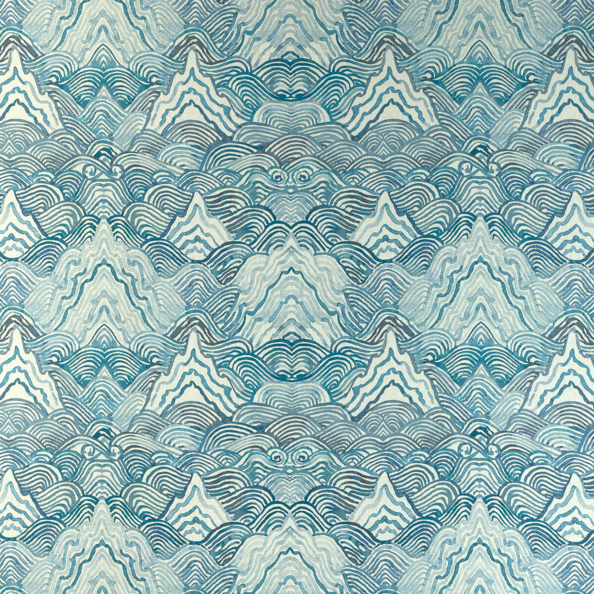 Shangri La fabric in indigo color - pattern SHANGRI LA.5.0 - by Kravet Couture in the Casa Botanica collection