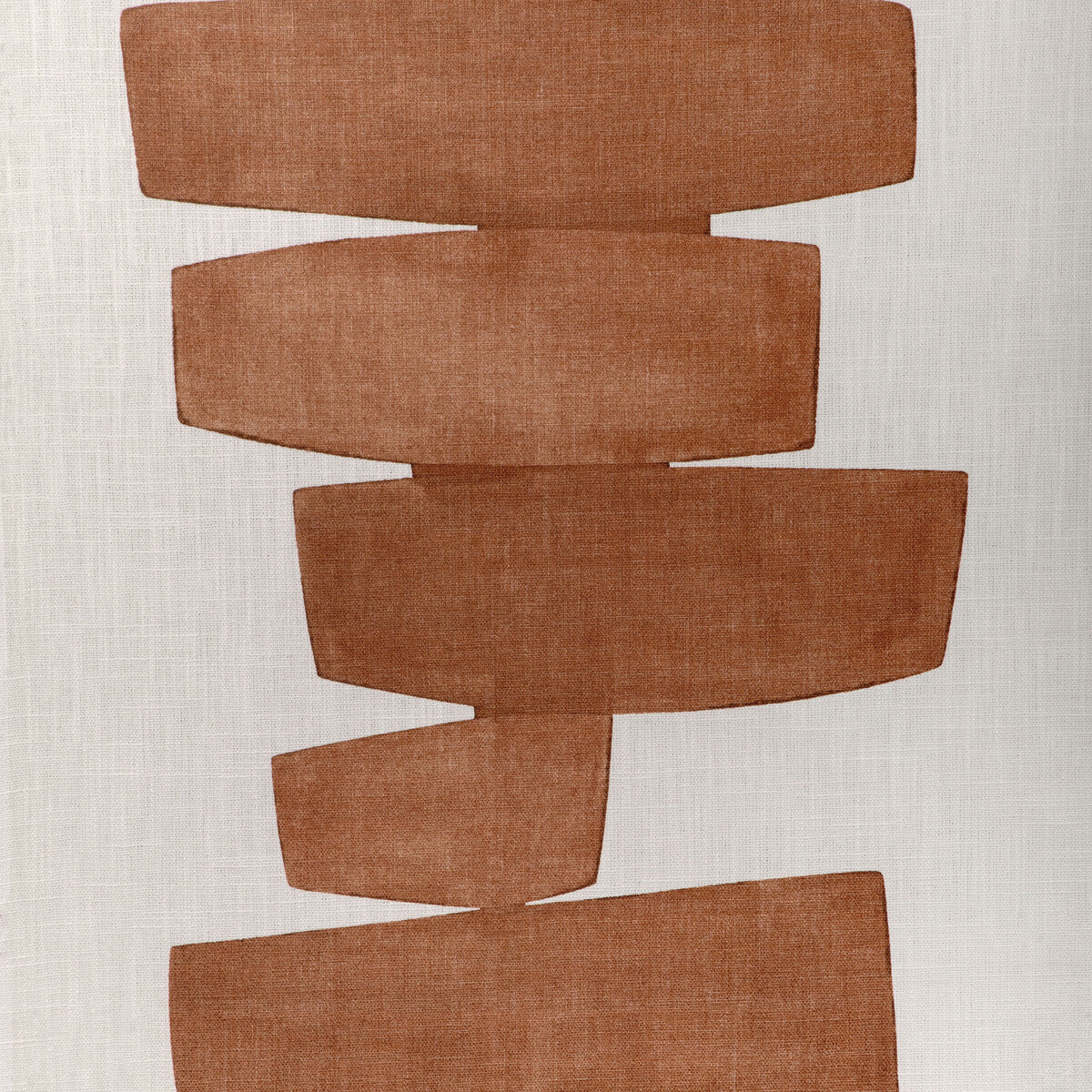 Stacked fabric in clay color - pattern number STACKED.24.0 - by Kravet Couture in the Art District collection
