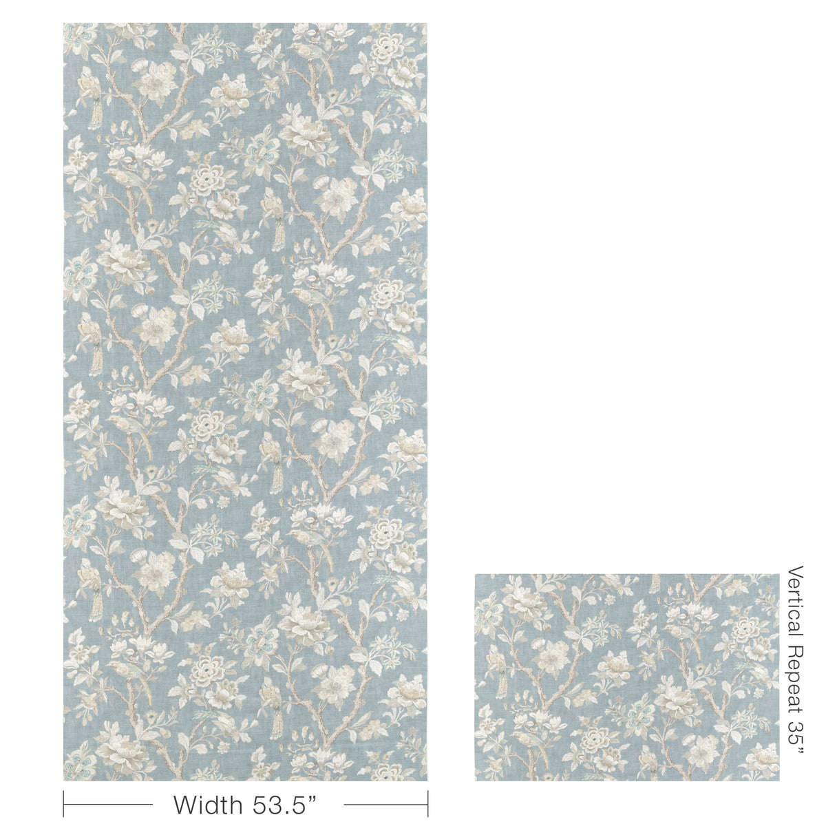 Symphony fabric in Cornflower color - pattern number SYMPHONY.516.0 - by Kravet Couture in the Corey Damen Jenkins Trad Nouveau II collection