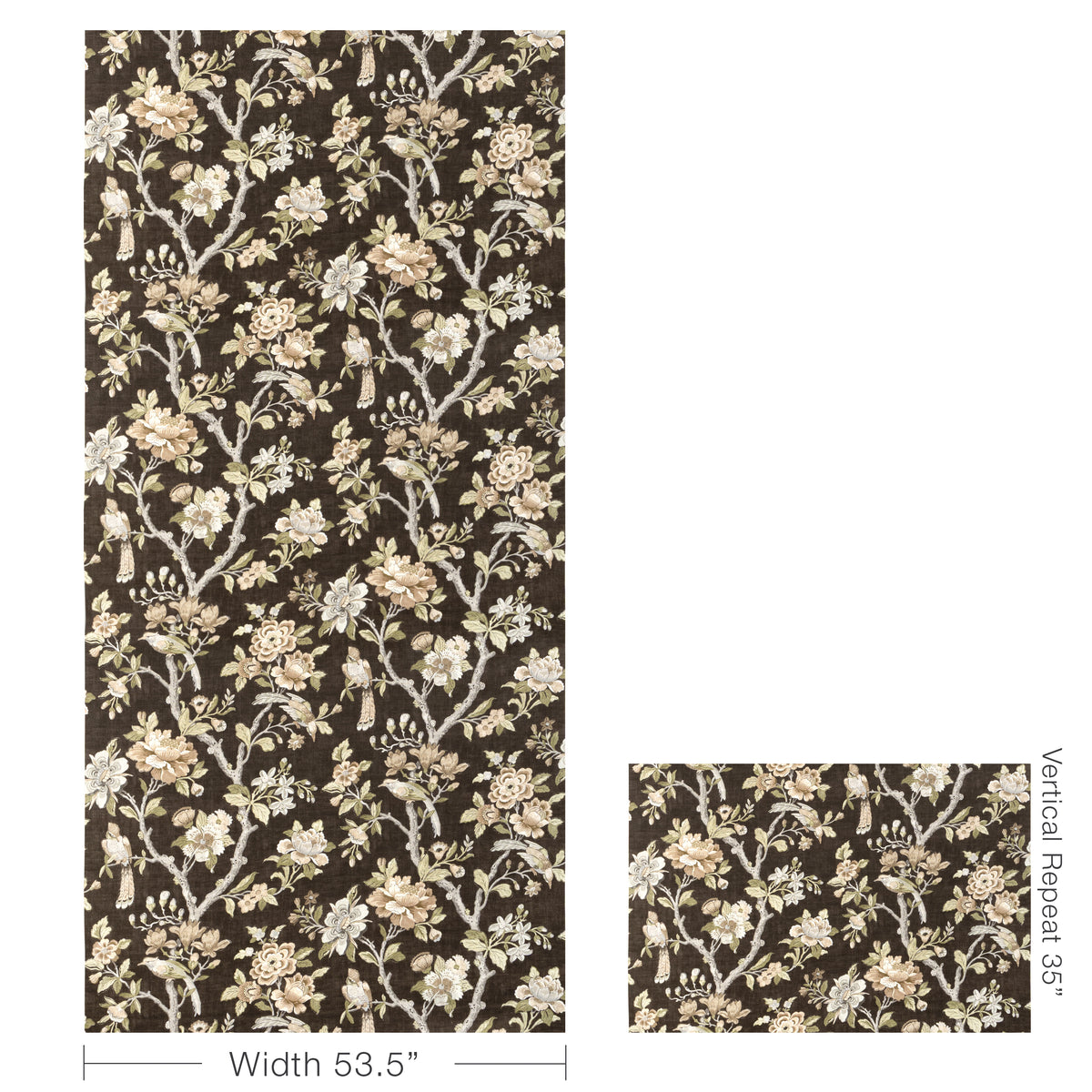 Symphony fabric in Chocolate color - pattern number SYMPHONY.66.0 - by Kravet Couture in the Corey Damen Jenkins Trad Nouveau II collection