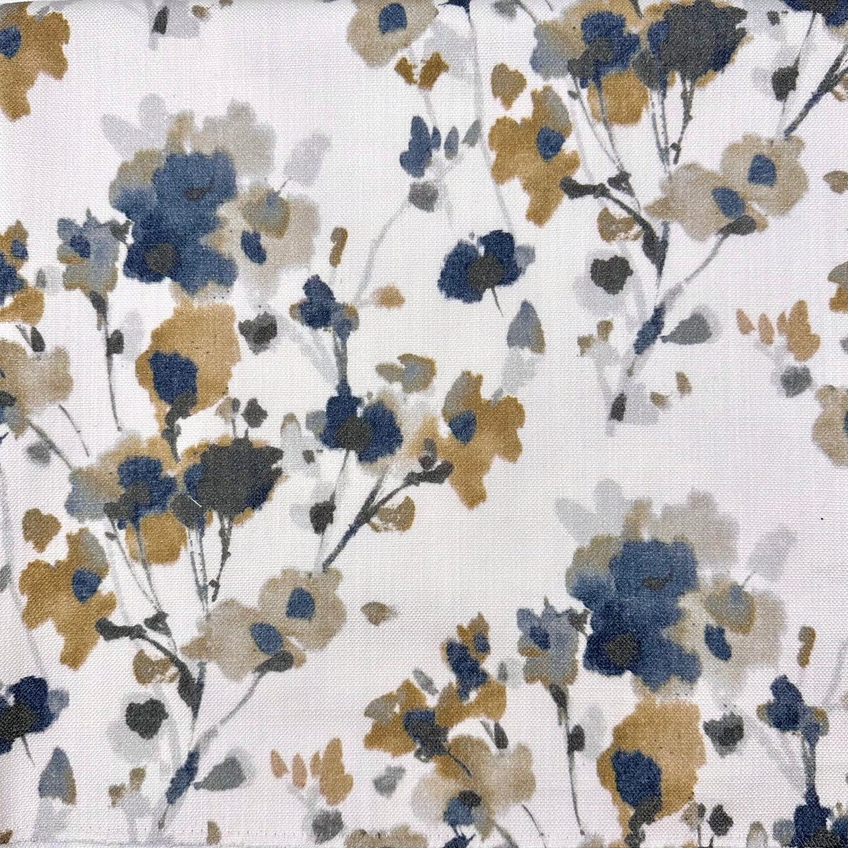 Sakura fabric in blue color - pattern number 09350 - by Europatex in the Sakura collection
