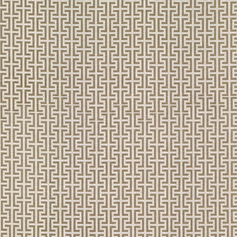 Temple fabric in brown color - pattern number TEMP002 - by Schumacher in the Veere Grenney collection