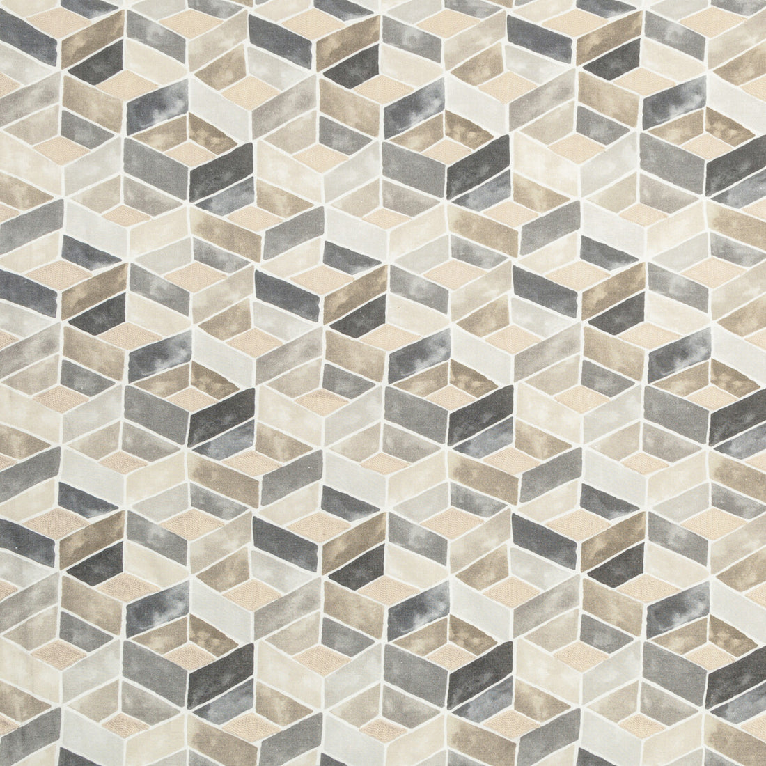 Tesserae fabric in pewter color - pattern TESSERAE.11.0 - by Kravet Couture in the Modern Colors-Sojourn Collection collection