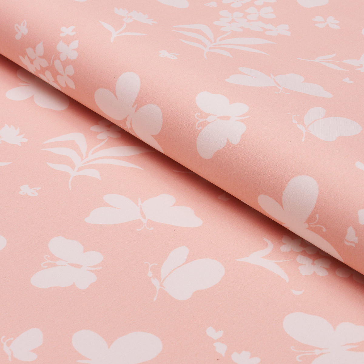 Butterflies fabric in peach color - pattern number TL400001 - by Schumacher in the Tillett collection