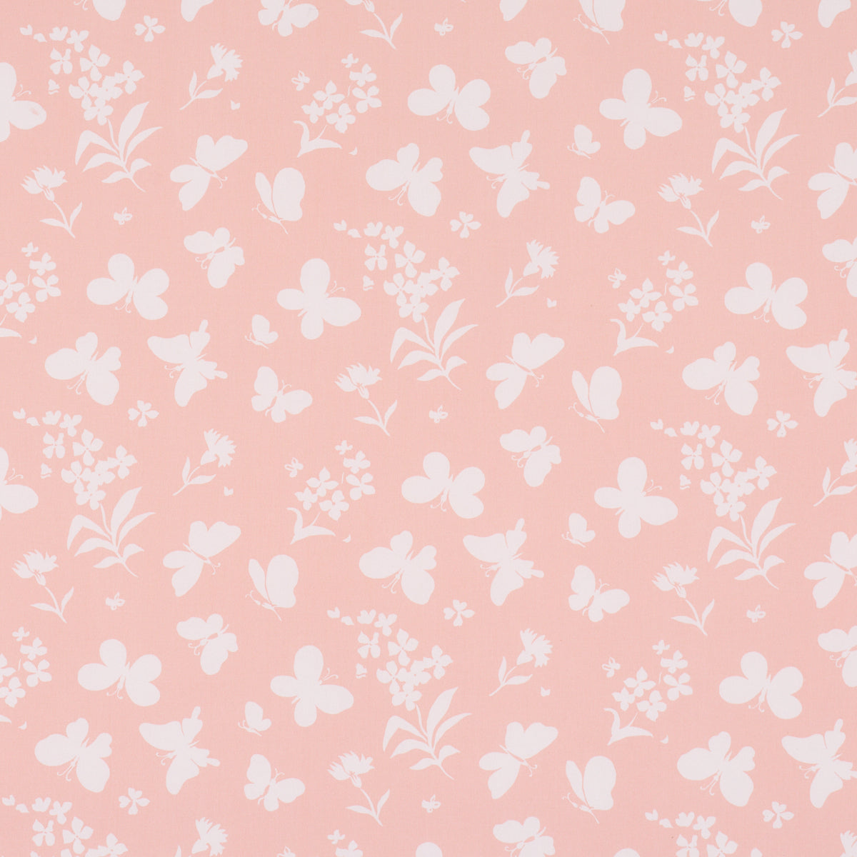 Butterflies fabric in peach color - pattern number TL400001 - by Schumacher in the Tillett collection