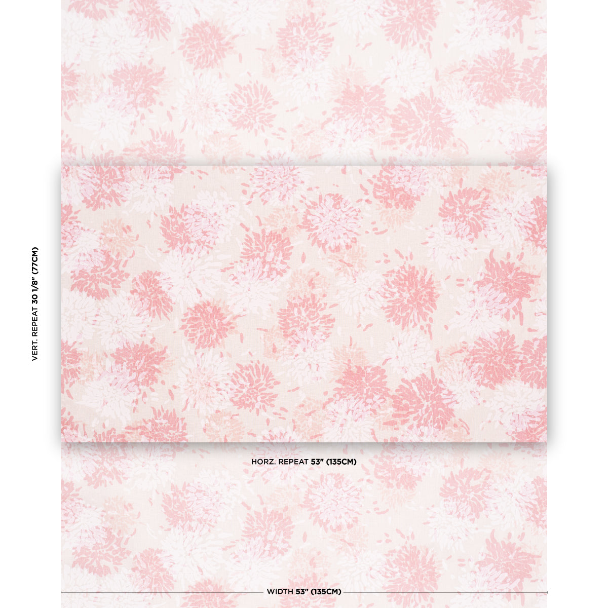 Chrysanthemum By Tillett fabric in pinky color - pattern number TL400010 - by Schumacher in the Tillett collection