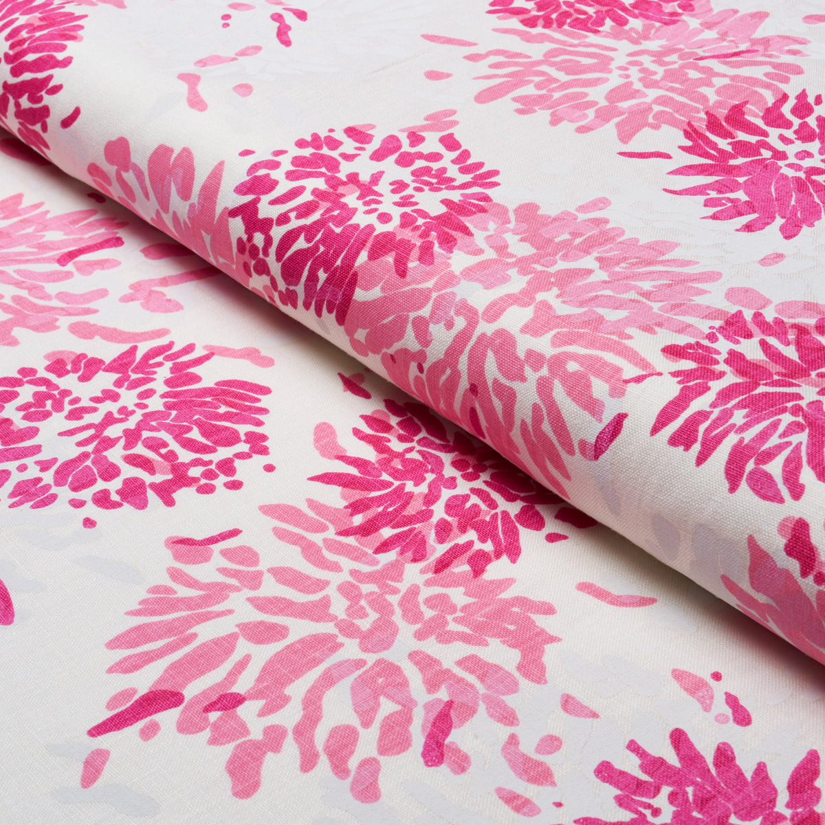 Chrysanthemum By Tillett fabric in lipstick color - pattern number TL400011 - by Schumacher in the Tillett collection