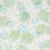 Chrysanthemum By Tillett fabric in green & sky color - pattern number TL400012 - by Schumacher in the Tillett collection