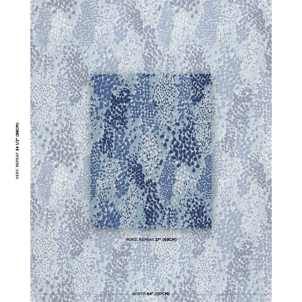 Giverny fabric in blues color - pattern number TL400030 - by Schumacher in the Tillett collection
