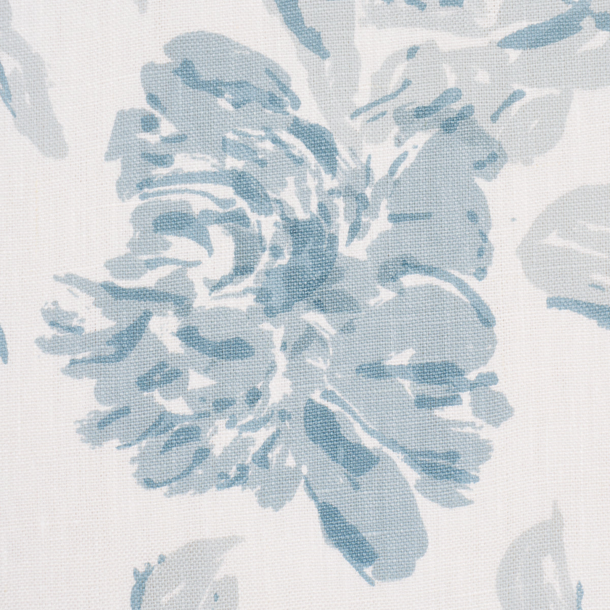 Peony fabric in chambray color - pattern number TL400071 - by Schumacher in the Tillett collection