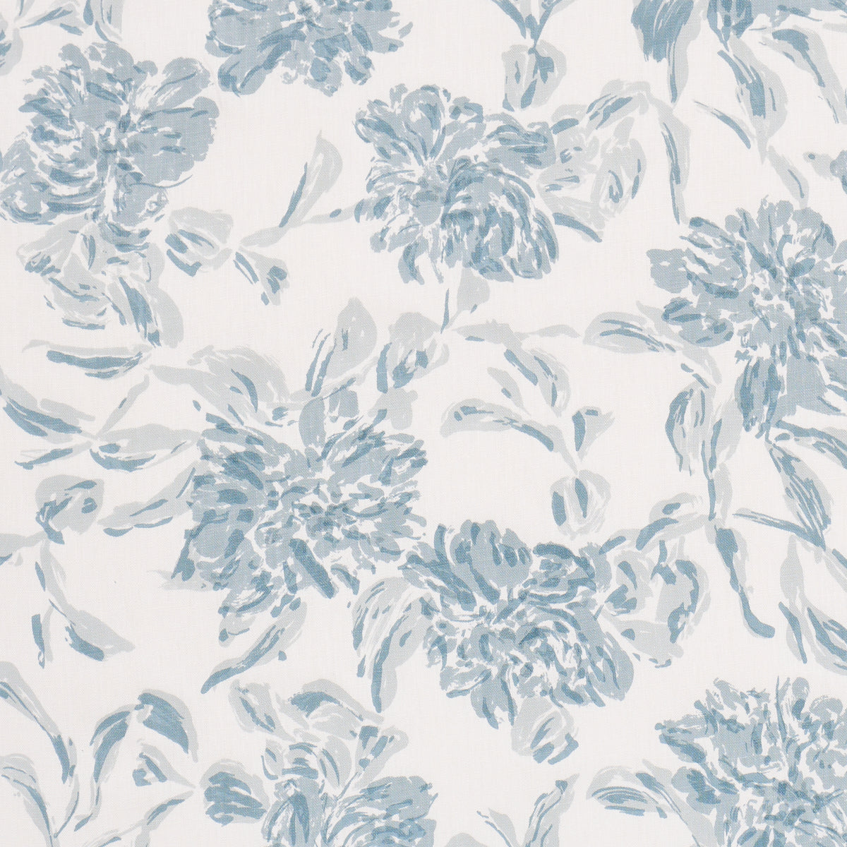 Peony fabric in chambray color - pattern number TL400071 - by Schumacher in the Tillett collection