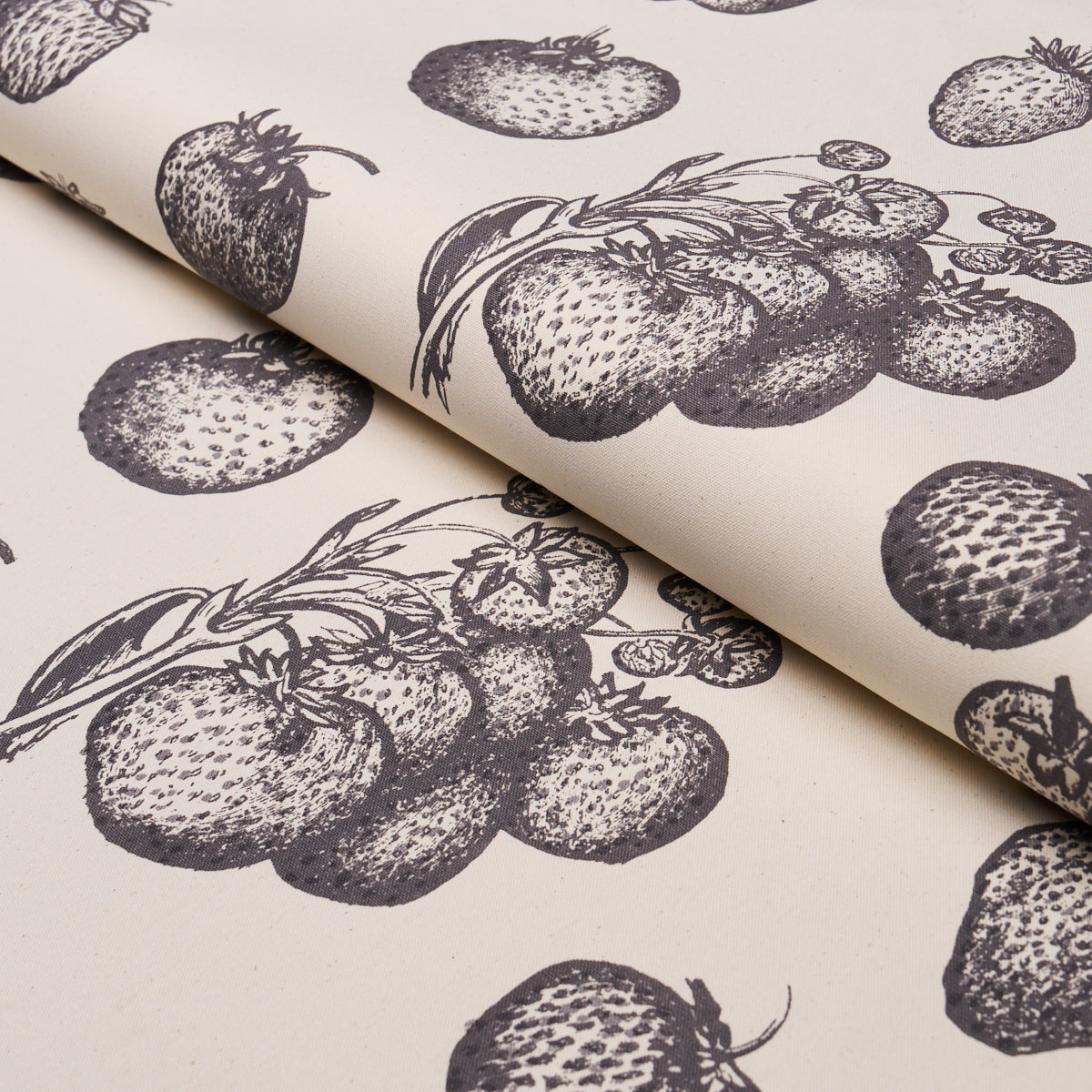 Strawberry Fields fabric in graphite color - pattern number TL400080 - by Schumacher in the Tillett collection