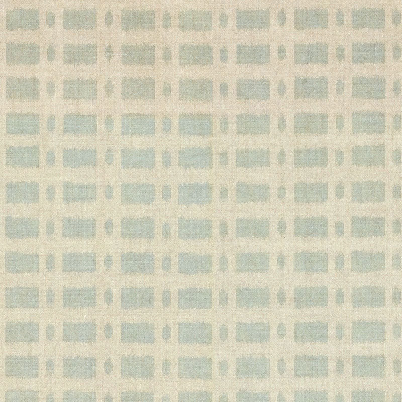 Townline Road fabric in aqua color - pattern number TOWN003 - by Schumacher in the Veere Grenney collection
