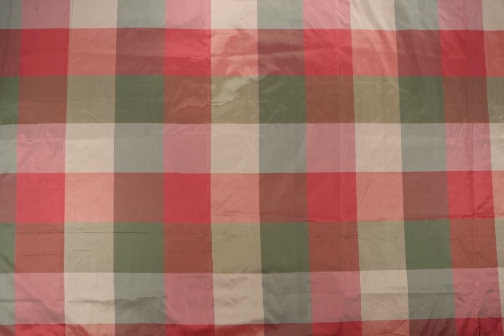 Majorca Plaid fabric in multi-coral color - pattern number TT 00020011 - by Scalamandre in the Old World Weavers collection