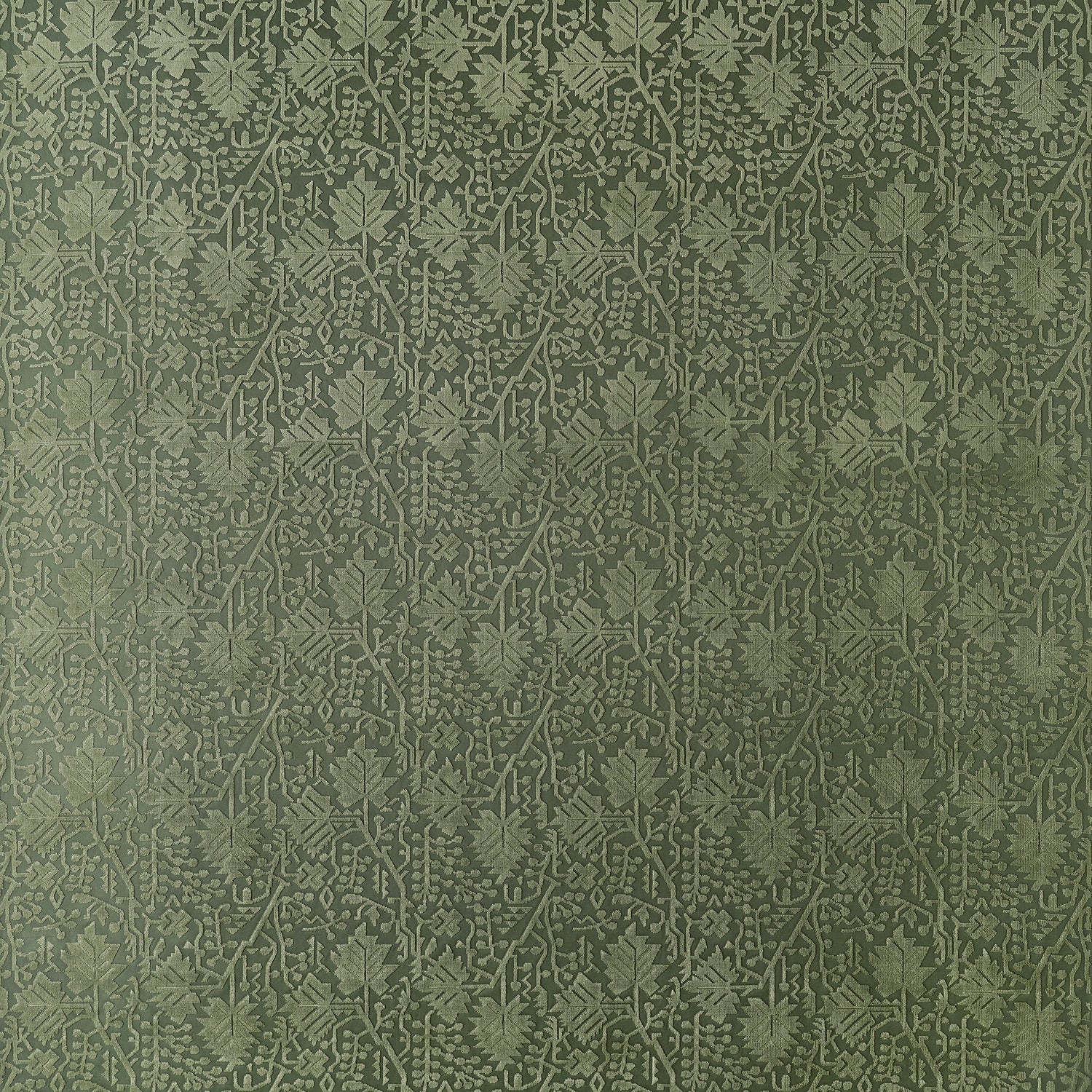 Morris Velvet fabric in olive color - pattern number W710503 - by Thibaut in the Boxwood collection