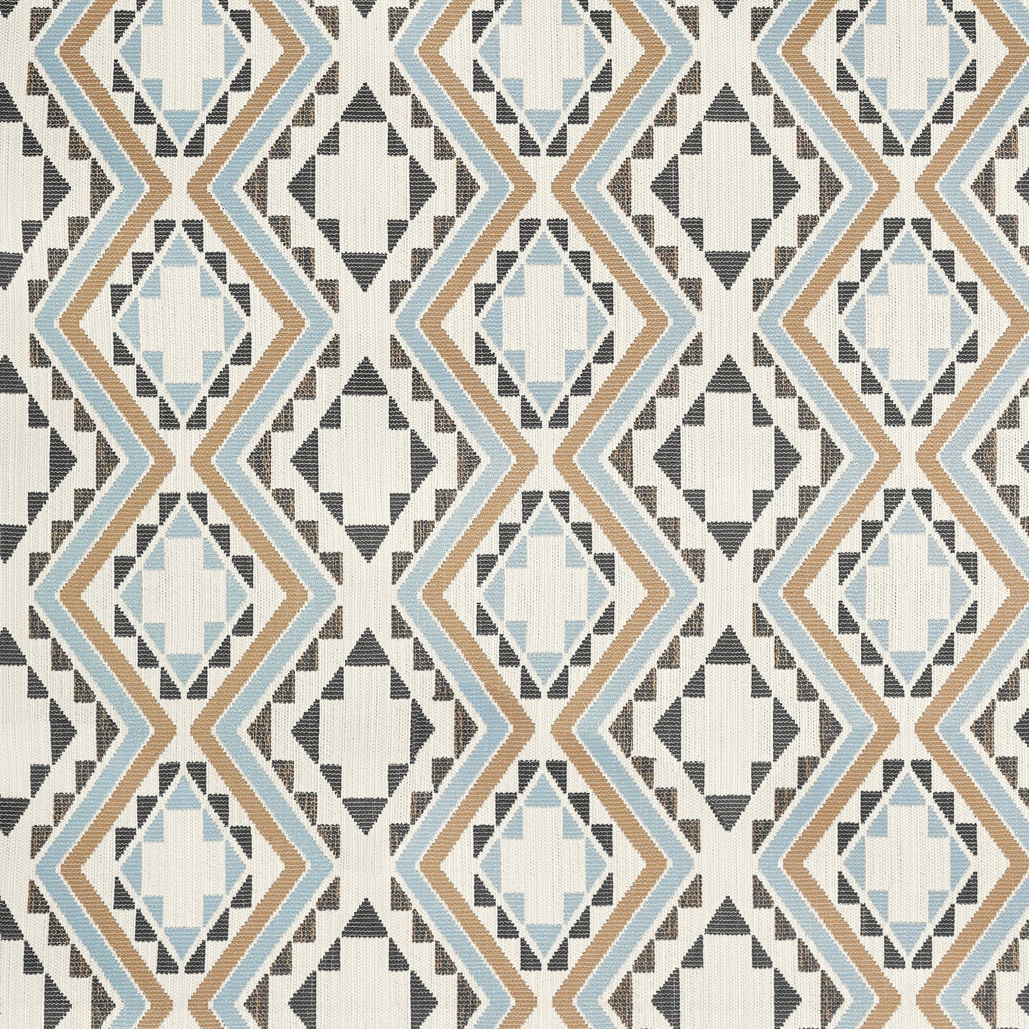 Sagamore fabric in toffee and charcoal color - pattern number W711113 - by Thibaut in the Acadia collection