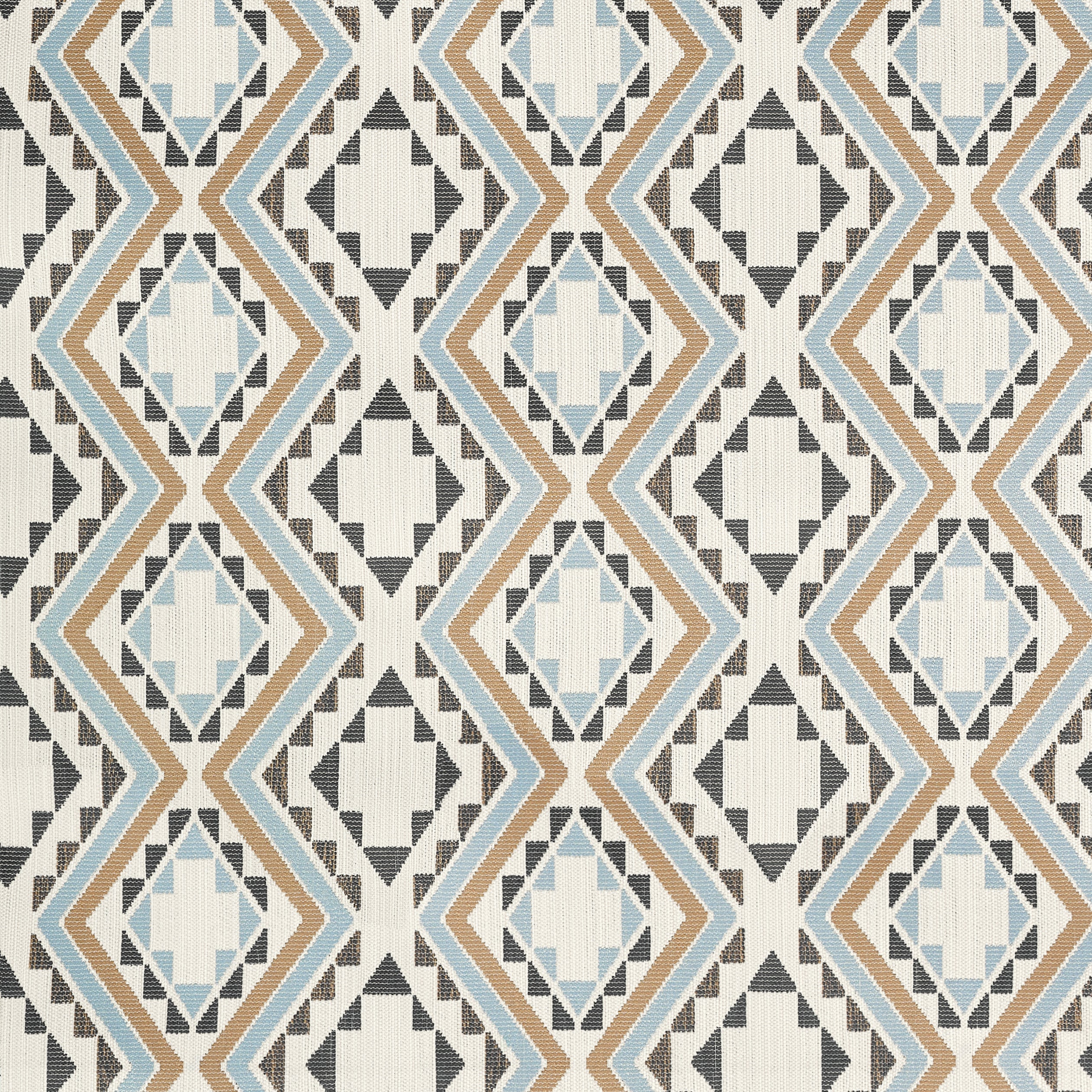 Sagamore fabric in toffee and charcoal color - pattern number W711113 - by Thibaut in the Acadia collection