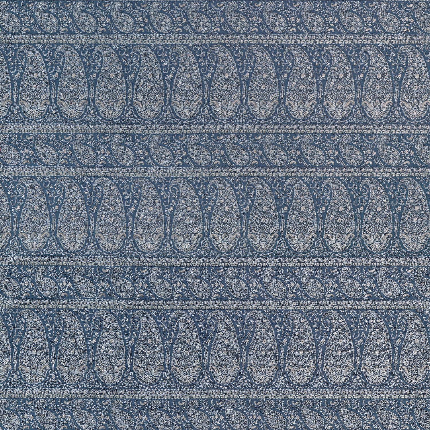 Emalin Paisley fabric in cadet color - pattern number W711334 - by Thibaut in the Savile collection