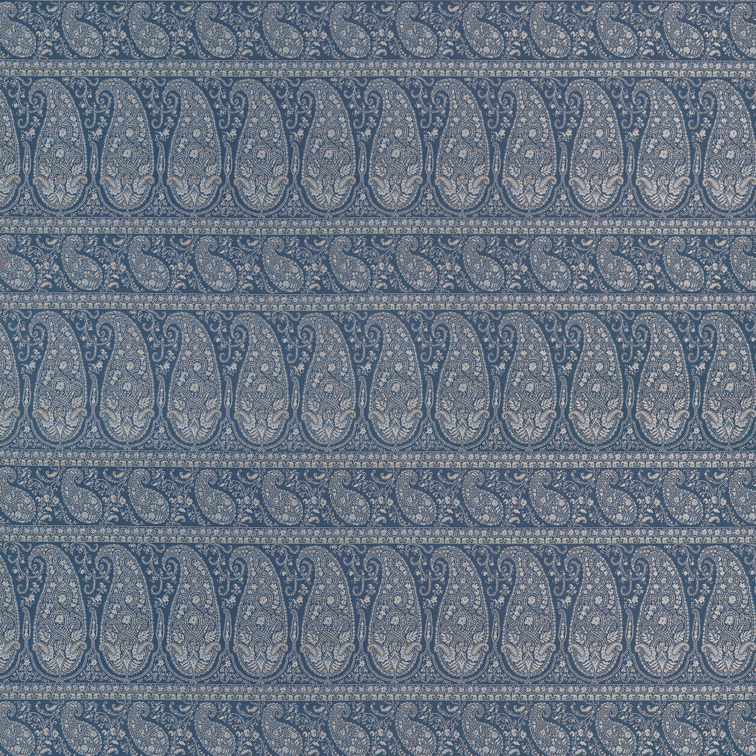 Emalin Paisley fabric in cadet color - pattern number W711334 - by Thibaut in the Savile collection